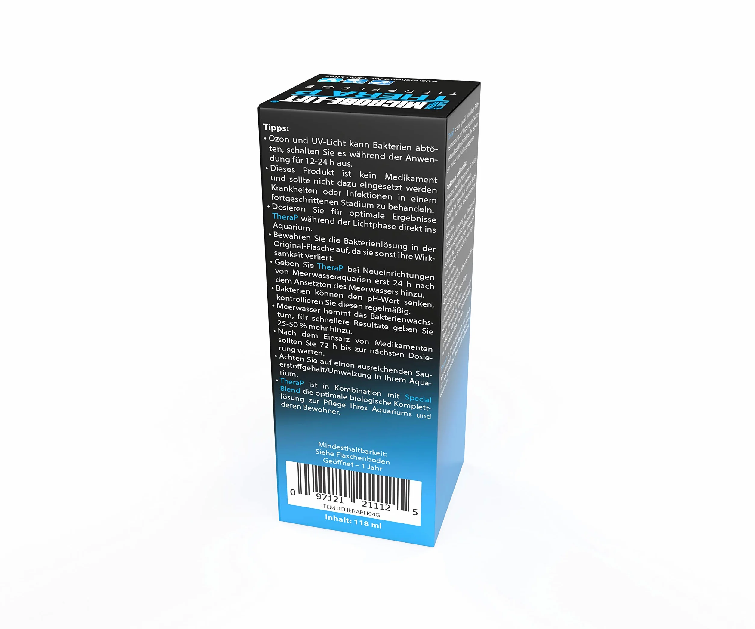MICROBE-LIFT Special Blend – wysoce aktywne bakterie, do akwarium blisko natury, wspomaga rozkład zanieczyszczeń, woda słodka i morska, 118 ml