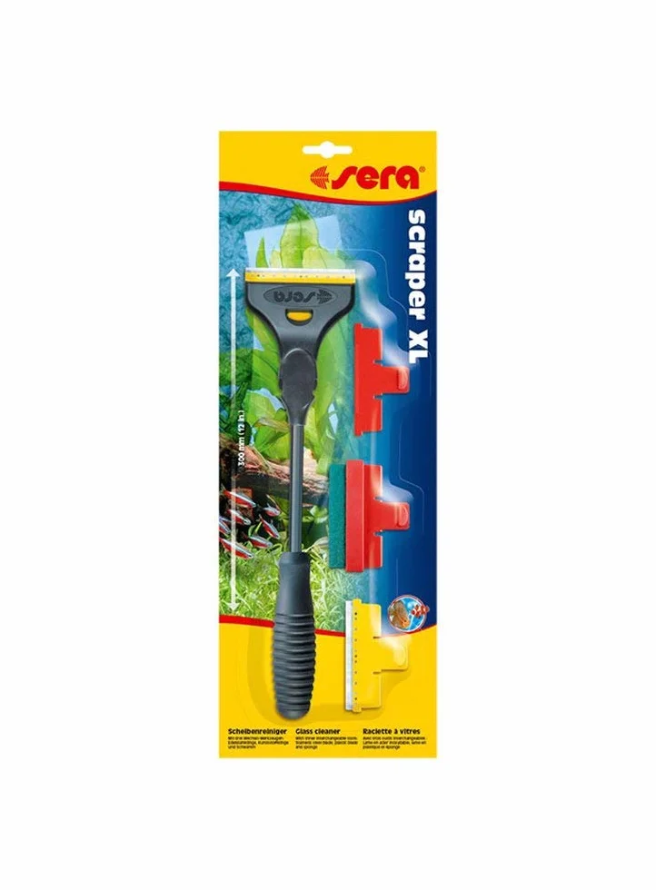 Sera Skrobak - środek do czyszczenia szyb do akwarium - środek do czyszczenia ostrzy, który pomaga usunąć glony i inne cząsteczki brudu z szyb akwariowych
