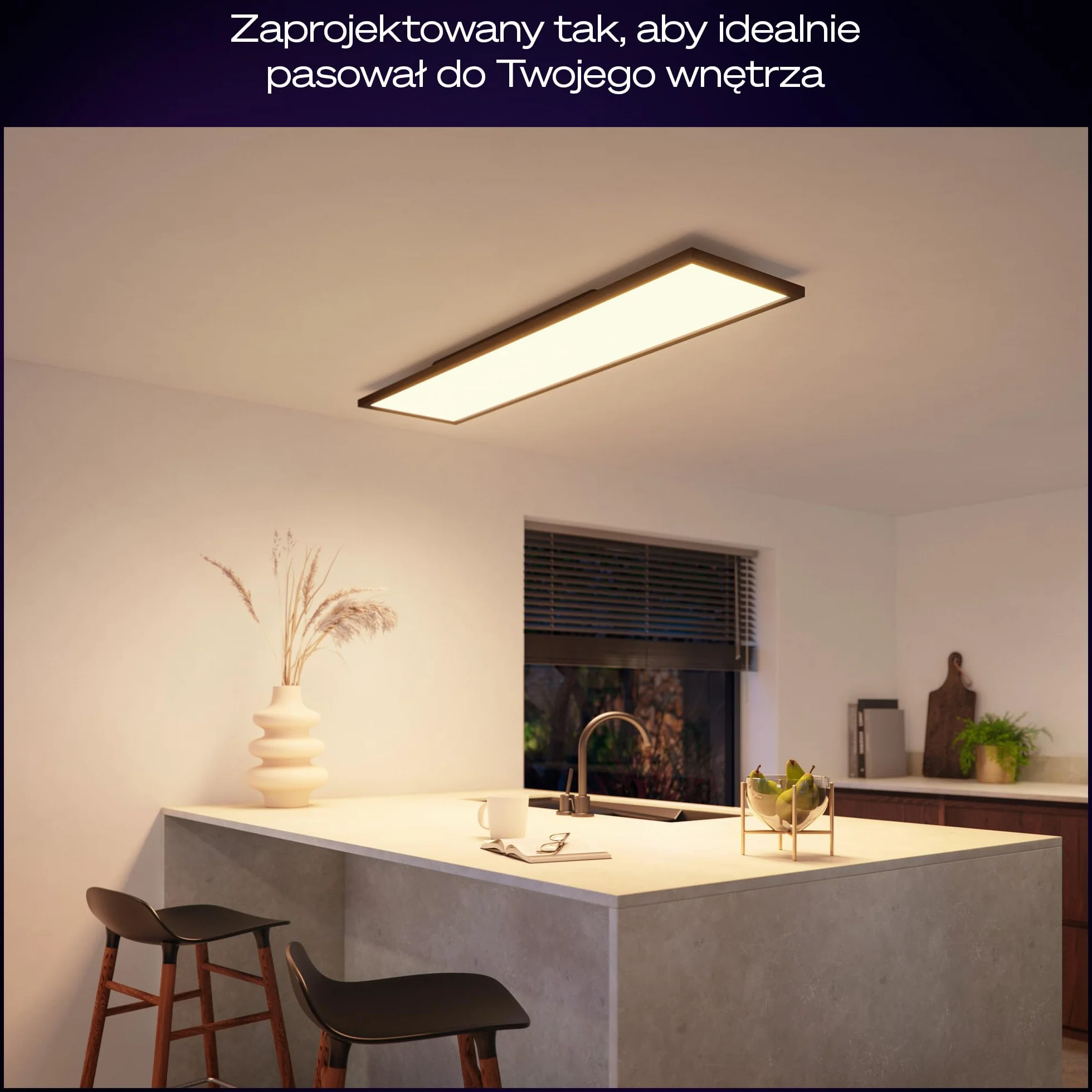 Philips Hue White Ambiance Aurelle Inteligentny Panel LED 120x30cm Czarny Ściemniacz Dimmer