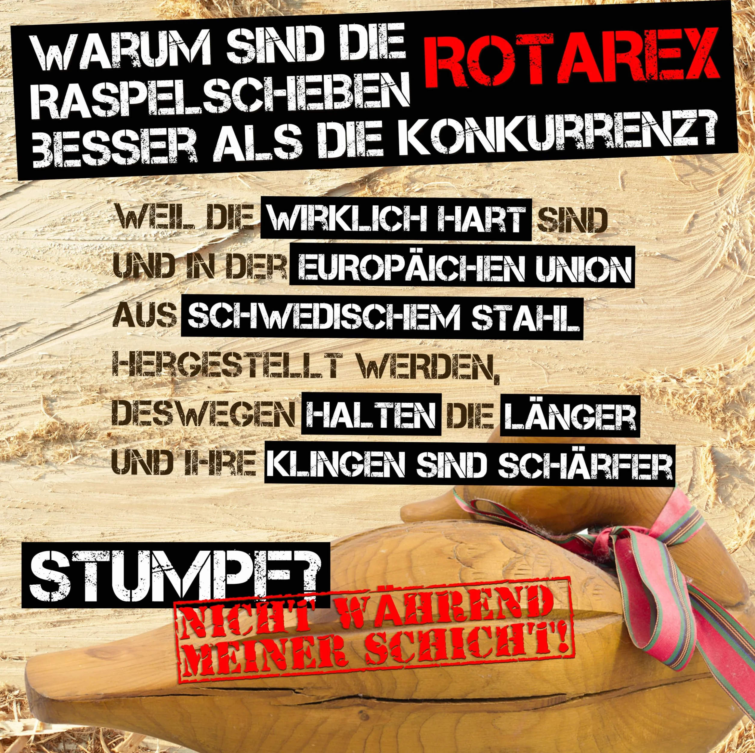 ROTAREX Profi-Tarcza do rzeźbienia w drewnie (miękkie i twarde) - Tarcza do drewna ze szwedzkiej stali hartowanej - Ø 125 mm x 22,2 mm