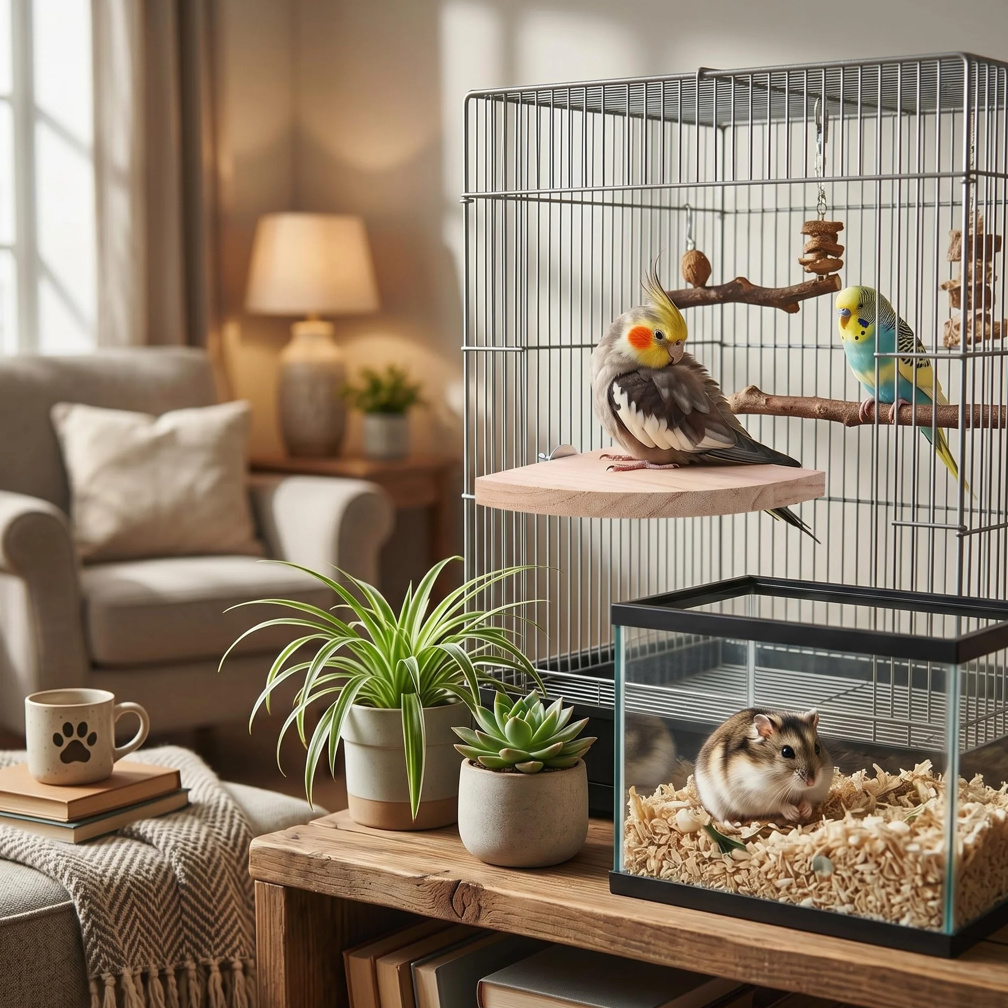 Platforma dla ptaków, Drewniana klatka dla ptaków Narożnik Okoń Stojak Kształt wachlarza Trampolina dla małych zwierząt Papuga Chomik Papuga Conure Nimfa Budgie Myszoskoczek Szczur Mysz