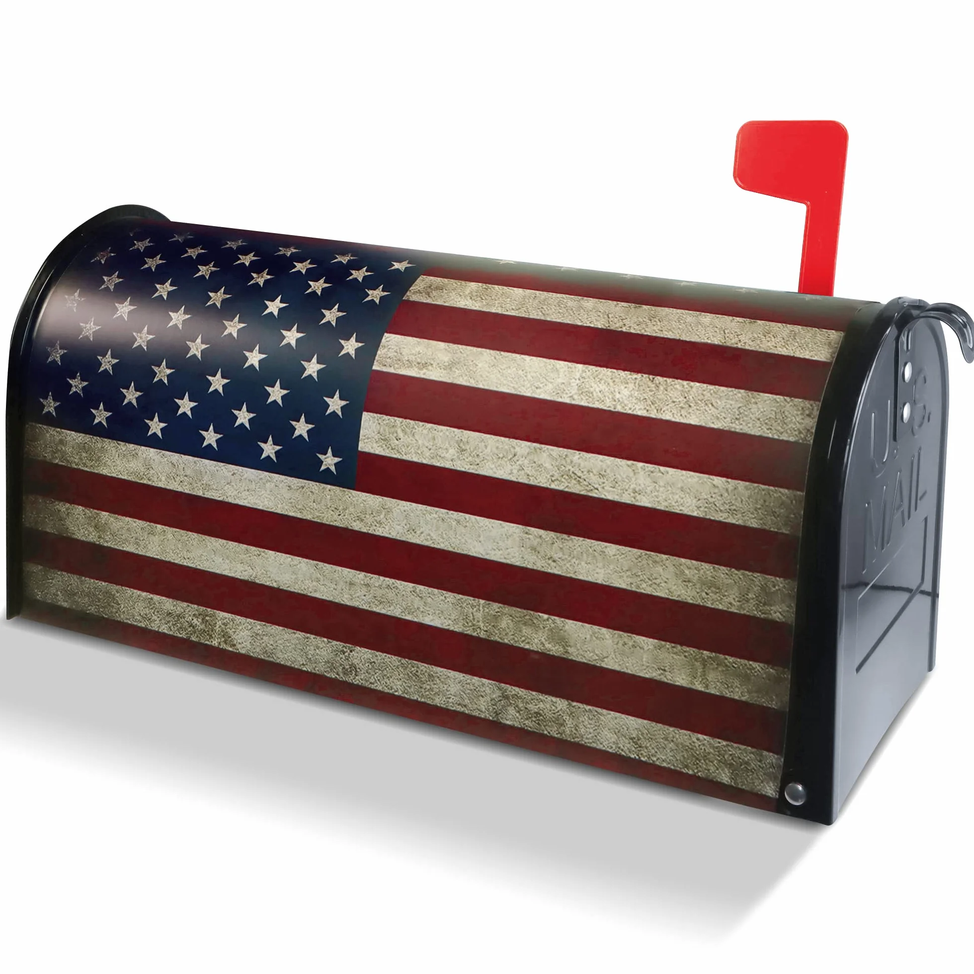 Anley Magnetic retro flaga USA okładki skrzynki pocztowej 21x18 w-świetna dekoracja na 4 lipca Dzień Niepodległości Dzień Pamięci-Vintage American USA Patriotyczna skrzynka pocztowa okłady dla standardowej skrzynki pocztowej w USA