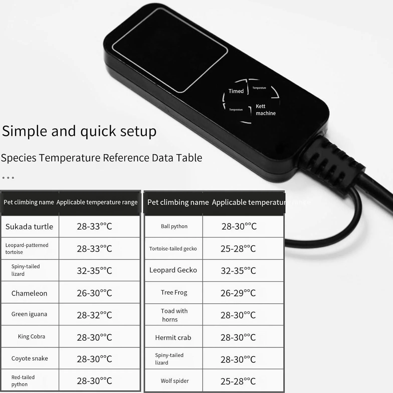 Mata grzewcza dla gadów, regulowana temperatura, nieprzylepna podkładka grzewcza dla żółwi, węży, jaszczurek i płazów – zdejmowana podkładka grzewcza pod zbiornikiem