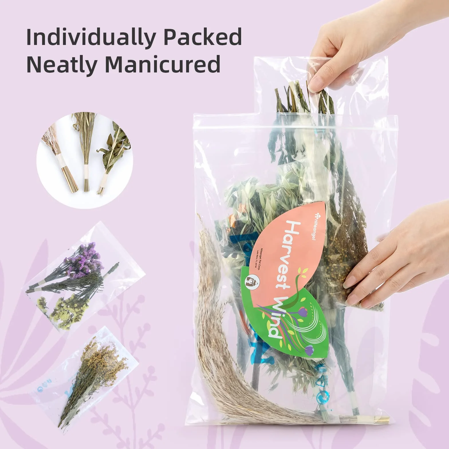 Niteangel® Naturalna i Miękka Pościelanka dla Chomików Małe Zwierzęta Habitat Dekoracja dla Chomików Syryjskich, Karłowatych, Myszoskoczek, Degus, Królików lub Innych Małych Zwierząt (Wersja Kwiatowa)