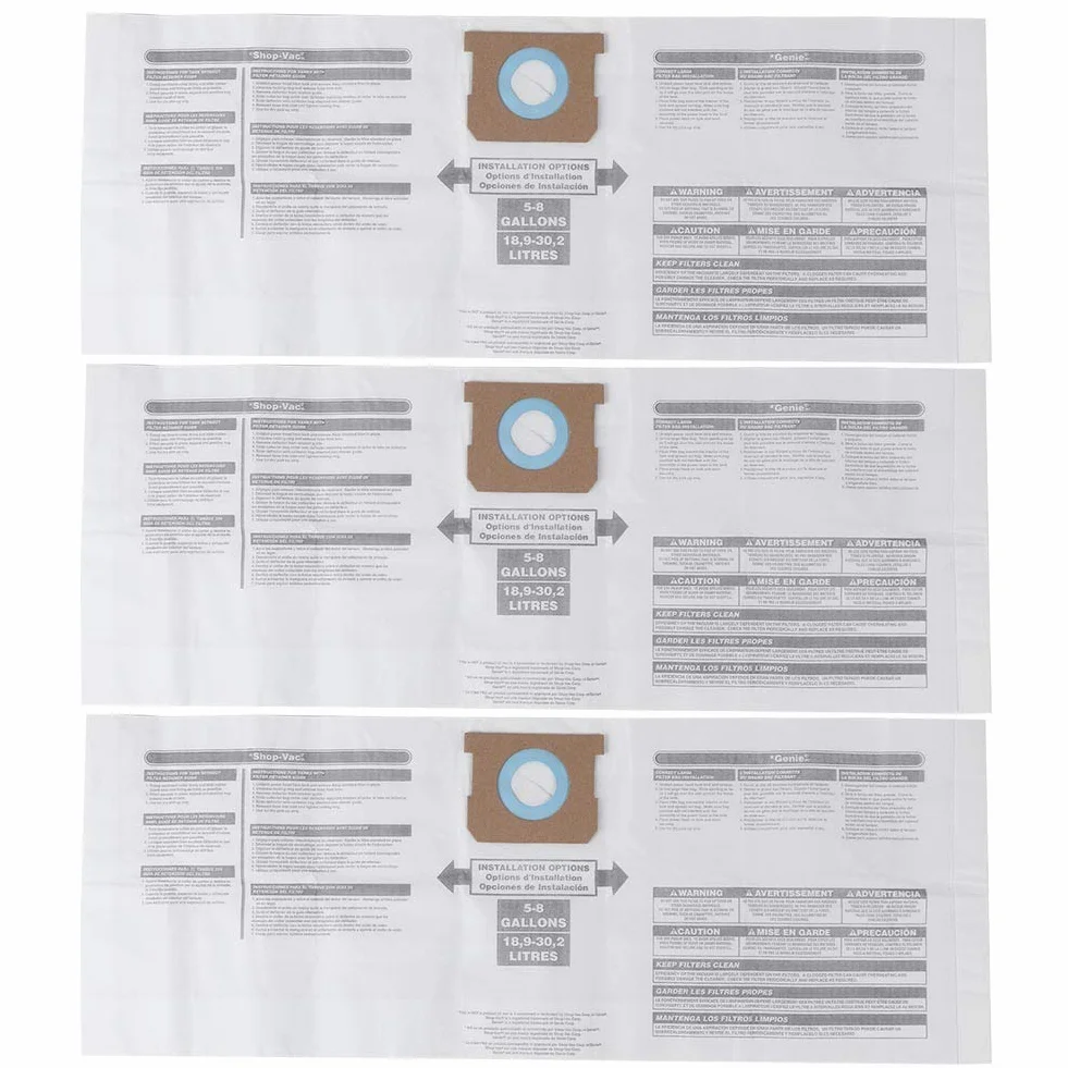 Worki do Odkurzacza z Tkaniny W?¨®knistej, 775 x 298 mm, 3 Sztuki, Kompatybilne z 90661 906-61, do Zbierania Kurzu i Zanieczyszcze¨½