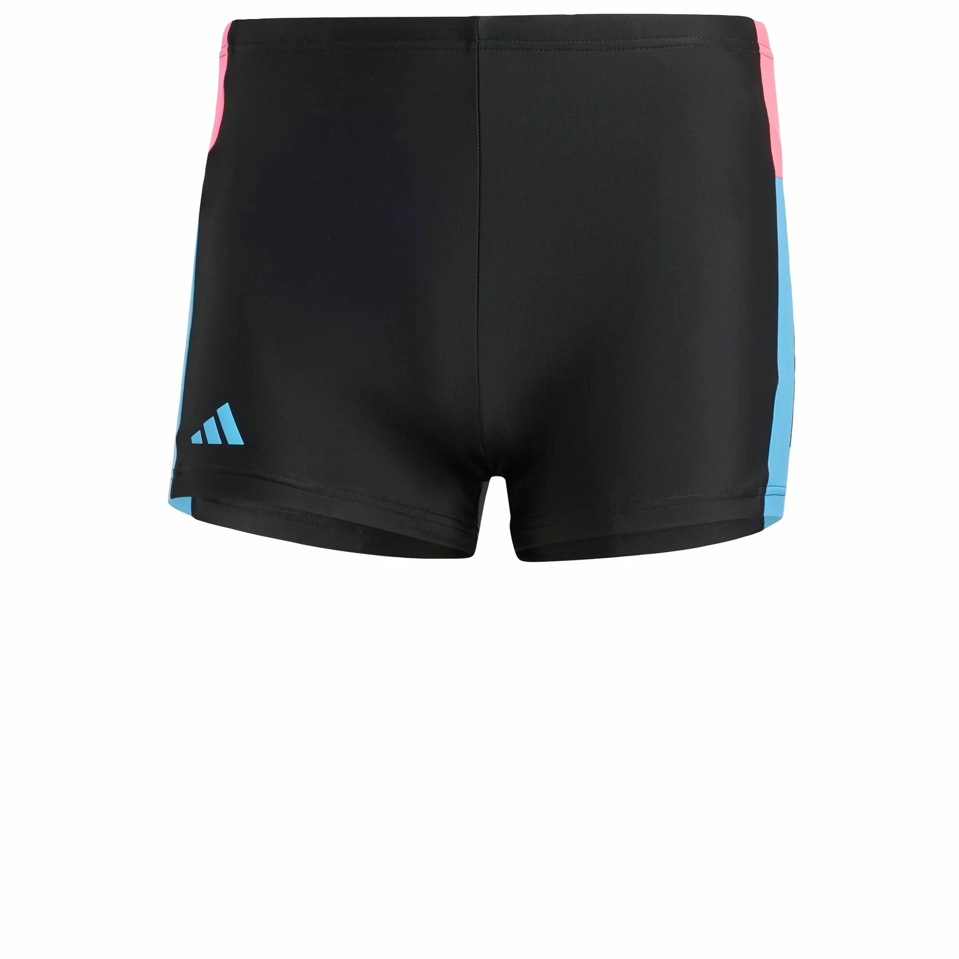 adidas Męskie bokserki do pływania w kolorowe bloki 3 paski, 34, Czarny, 152