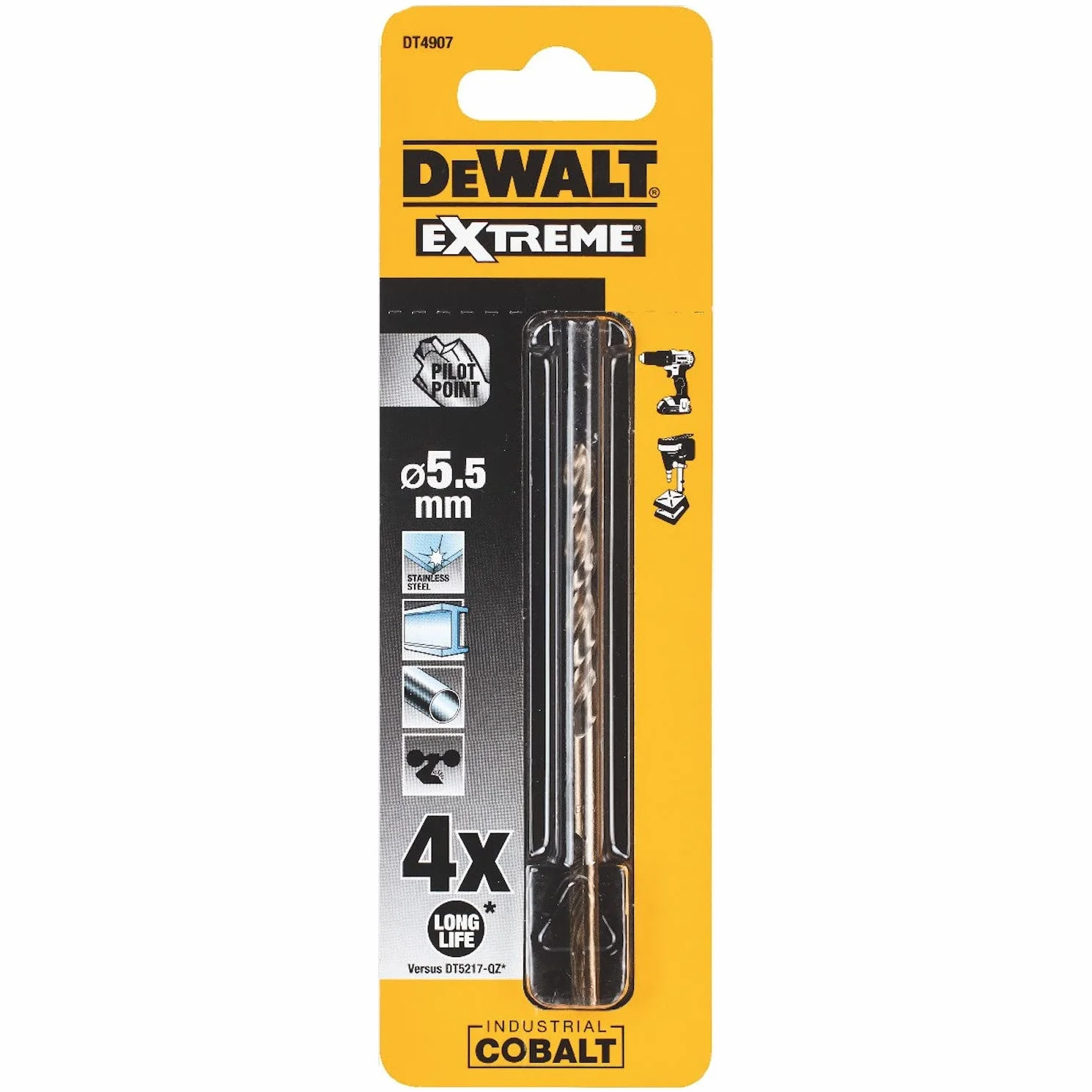Dewalt Dt4907-Qz Wiertło, Miedziany, 5,5 mm