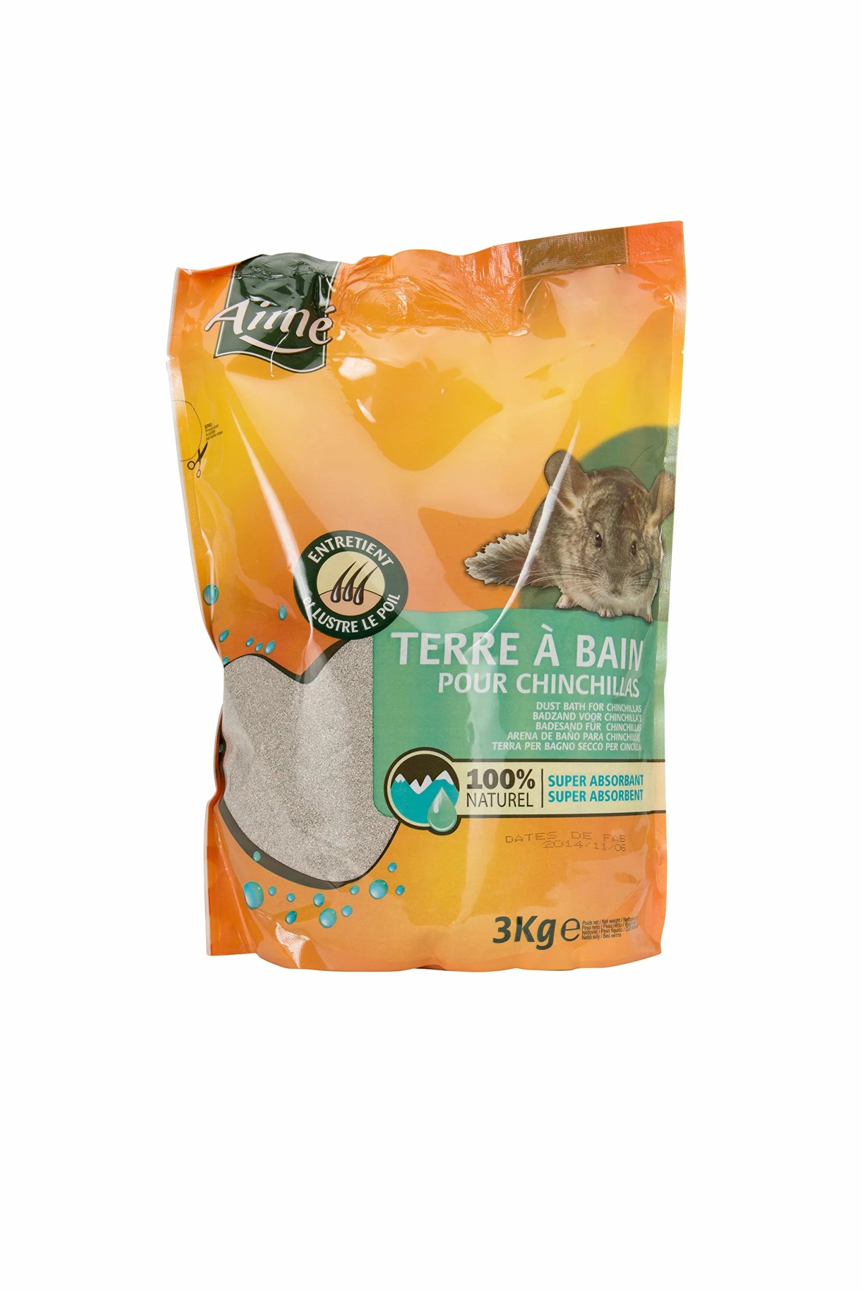 Aime piasek do kąpieli dla szynszyli, 3 kg