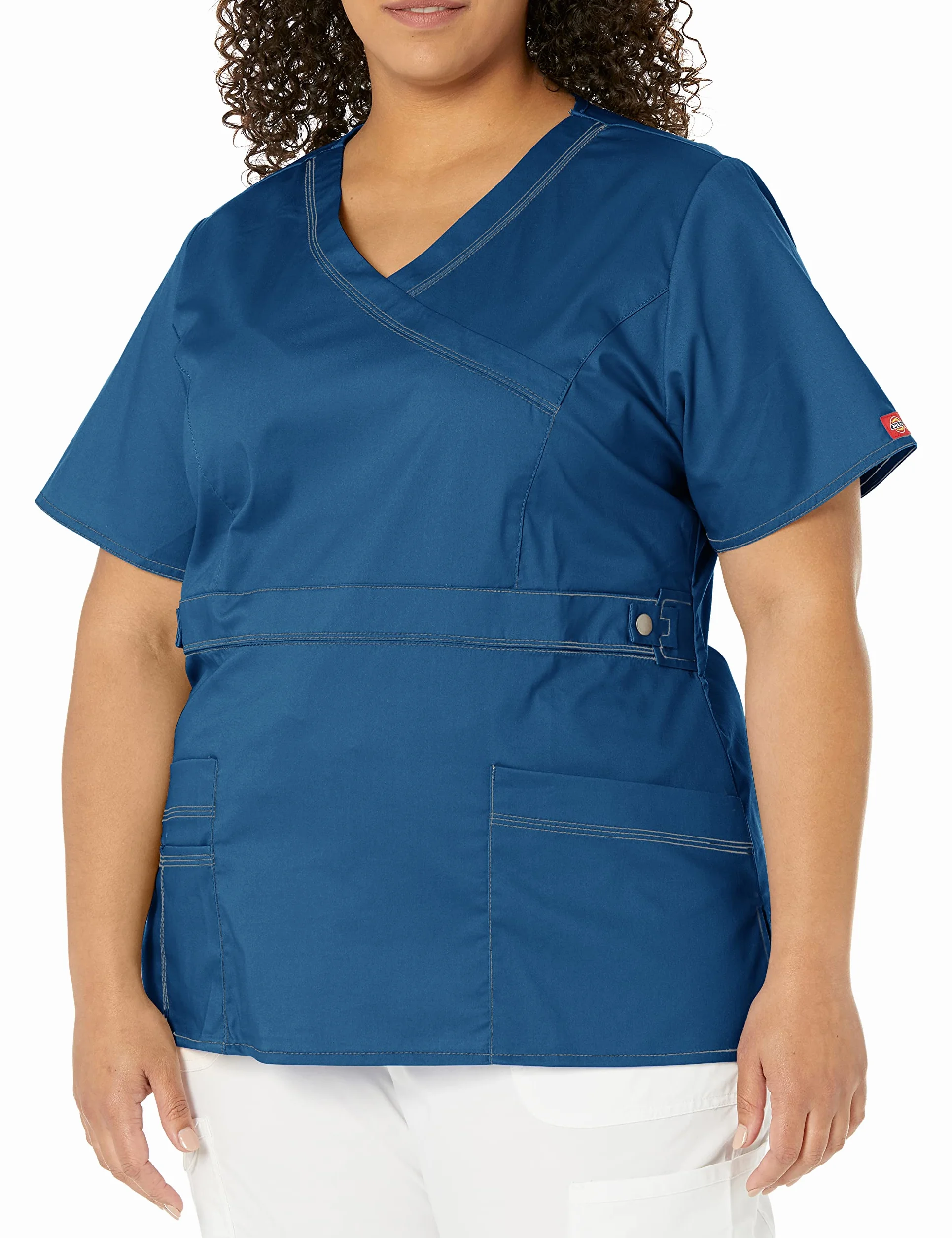 Dickies Xtreme Stretch Women Scrubs Top Mock Wrap 85956
