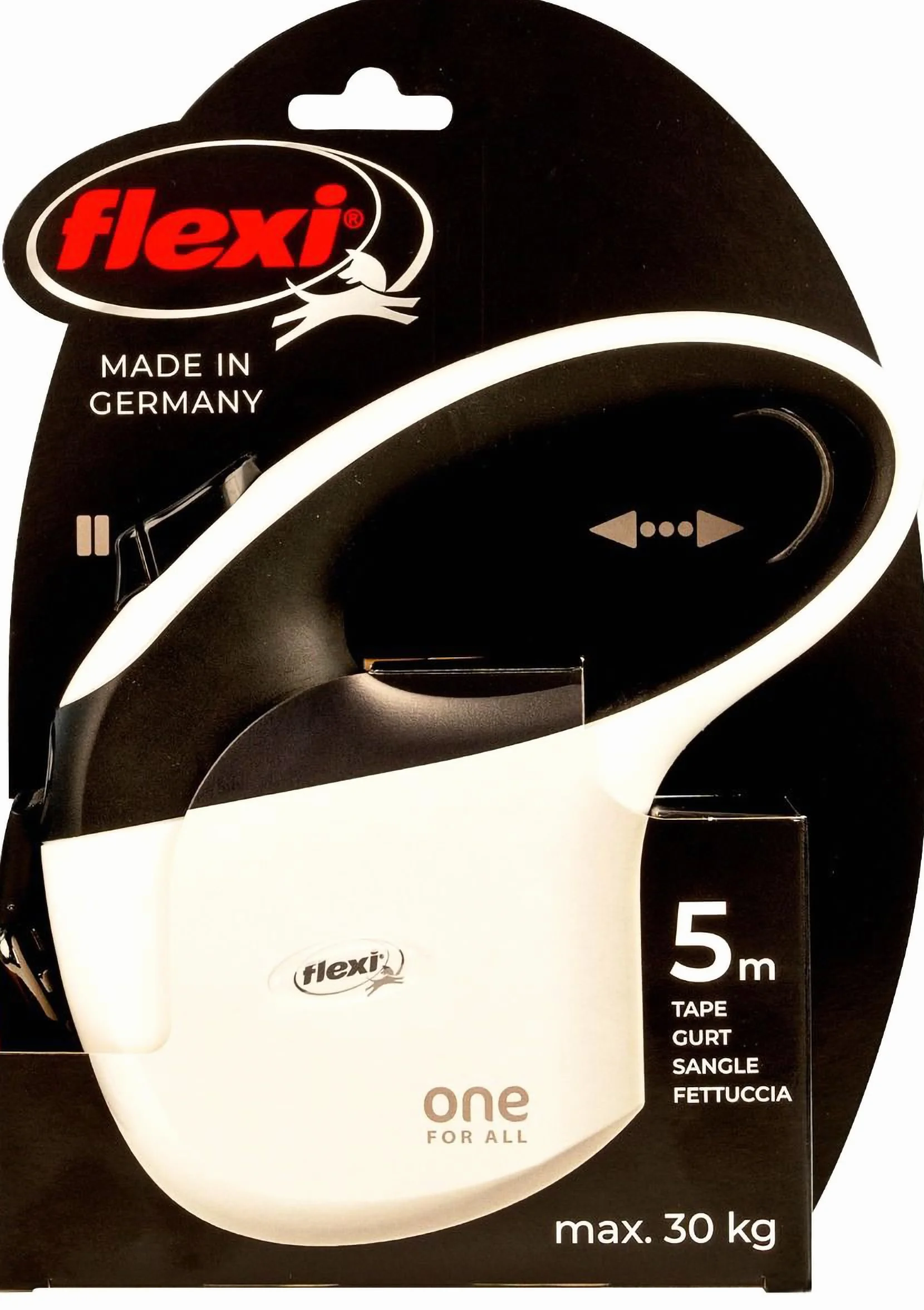 Flexi 4903 One For All Tape biało-czarna 5 m