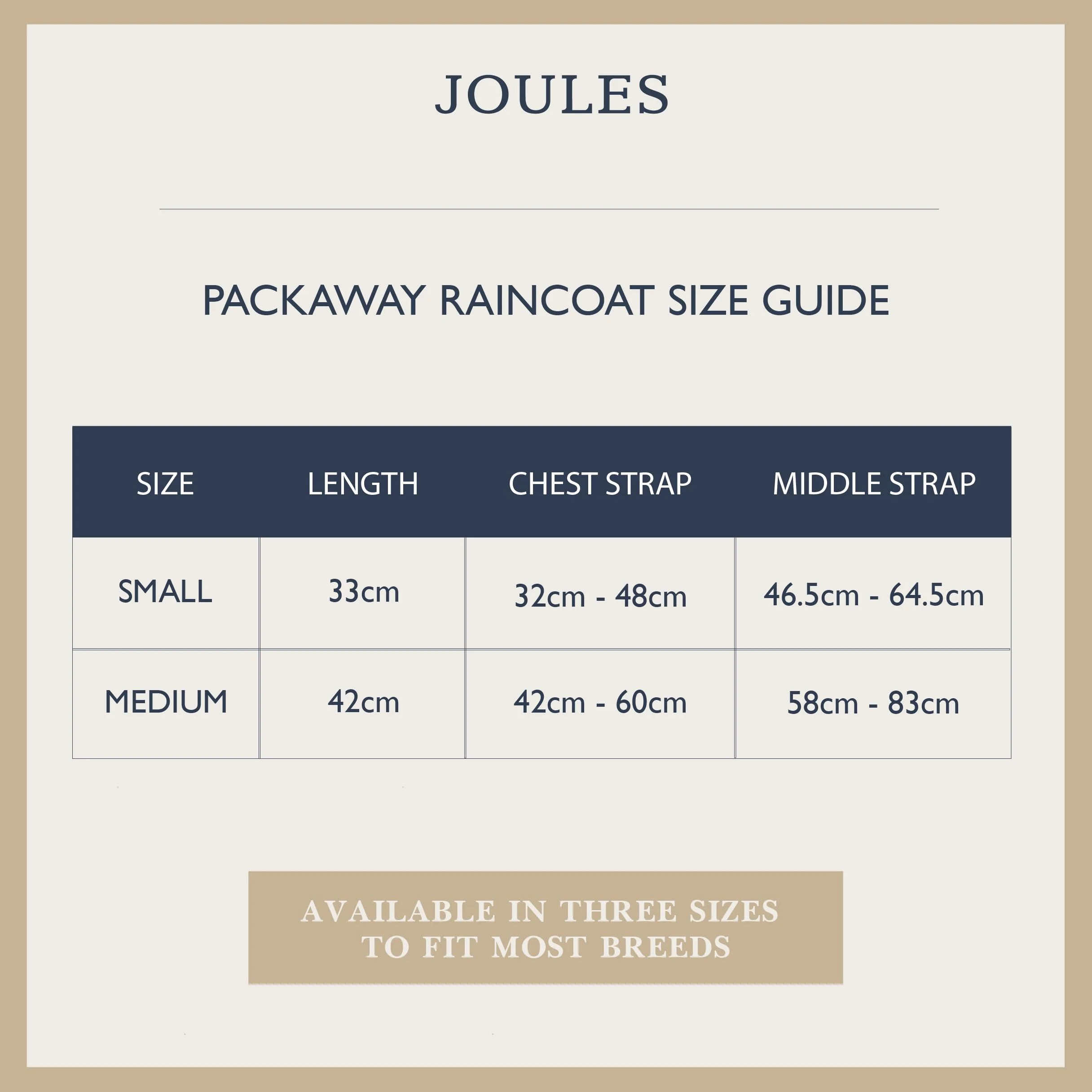 Rosewood Joules Henson Check Packaway Kurtka dla Psów Wodoodporna Mała Lekka Pranie
