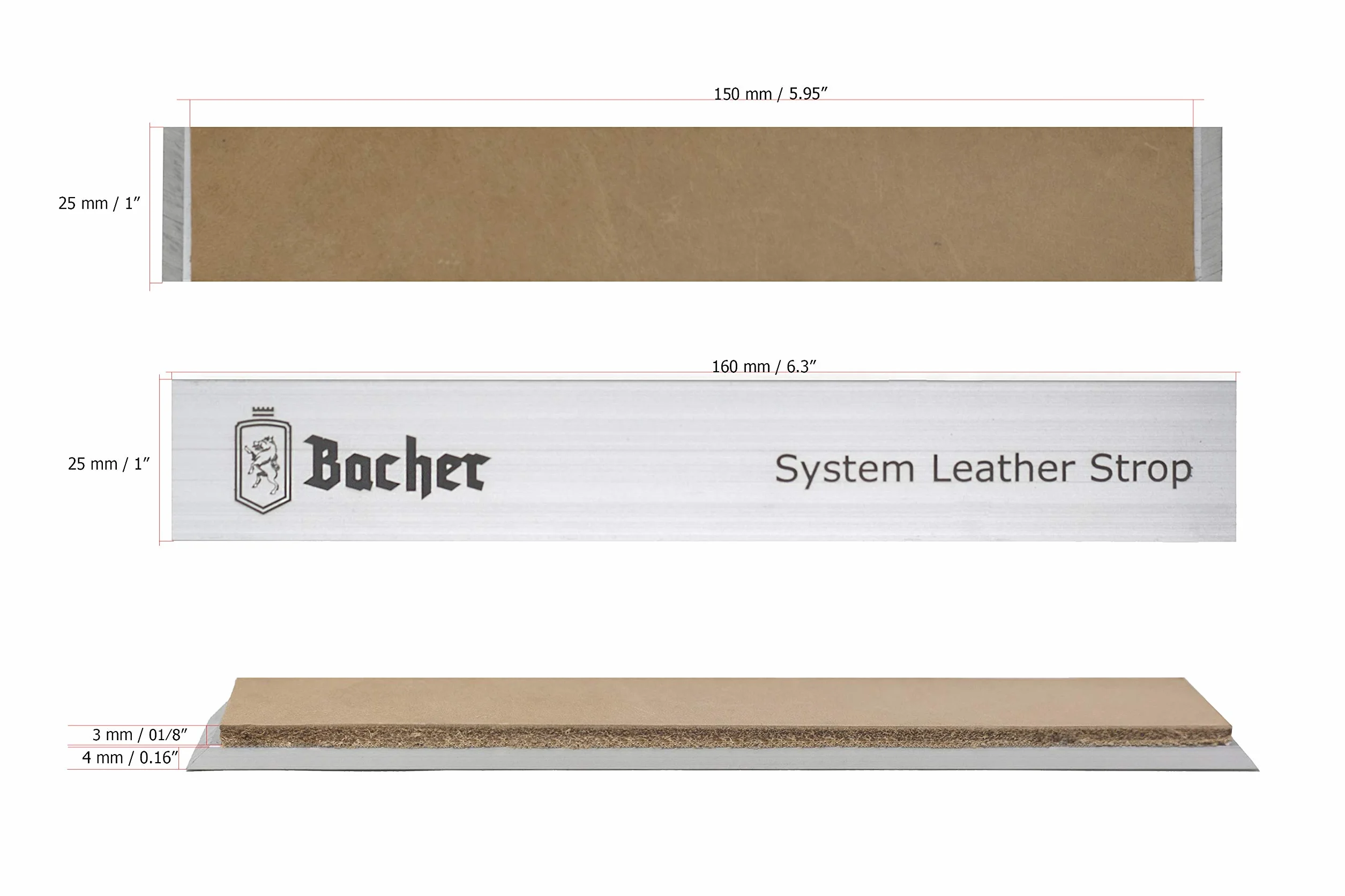 BACHER Strop 2szt. do systemów ostrzenia kątowego Ganzo, Apex Edge, Ruixin, KKmoon z pastami polerskimi