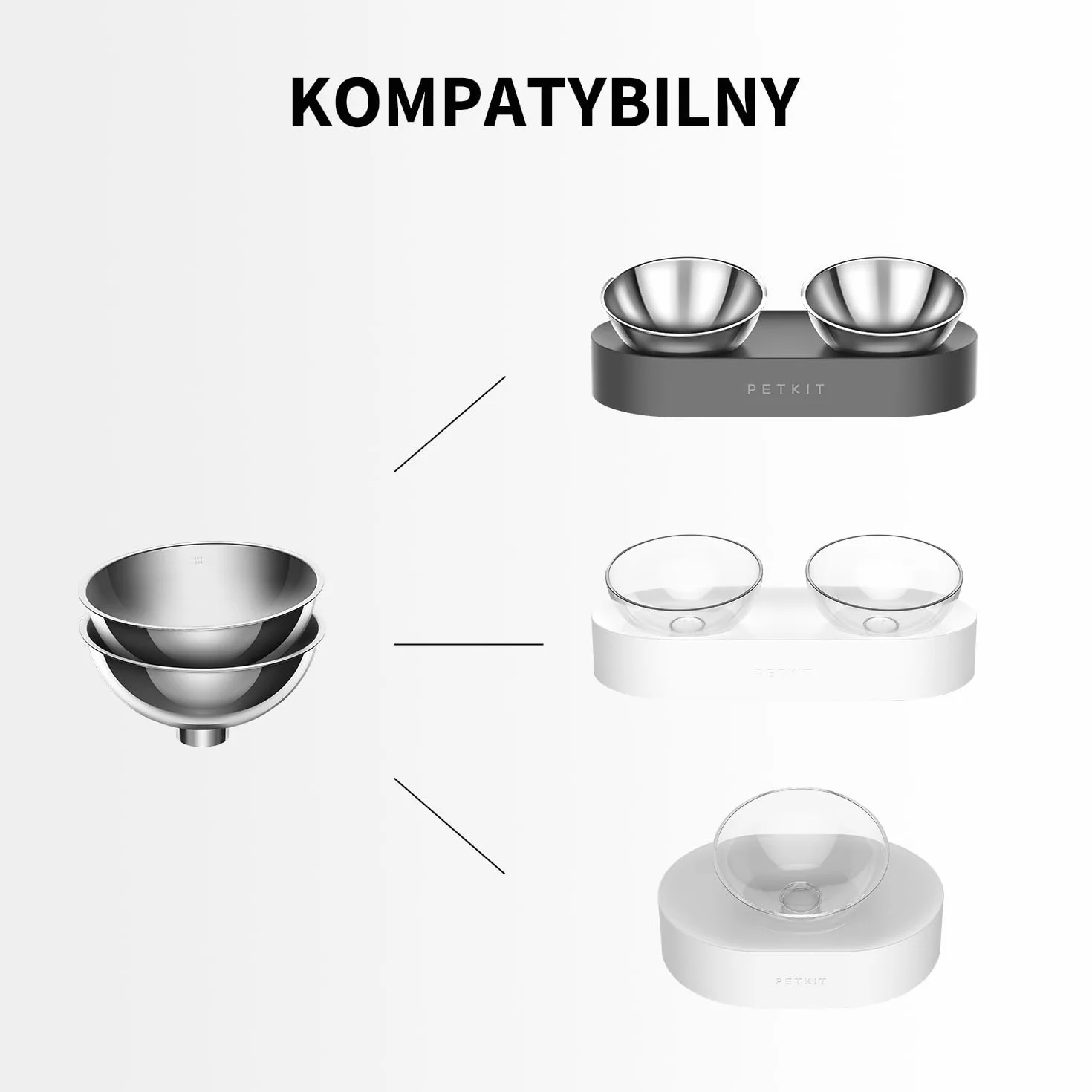 PETKIT CYBERTAIL Edelstahl Ersatzset 2 Pcs Fresh Nano Metal