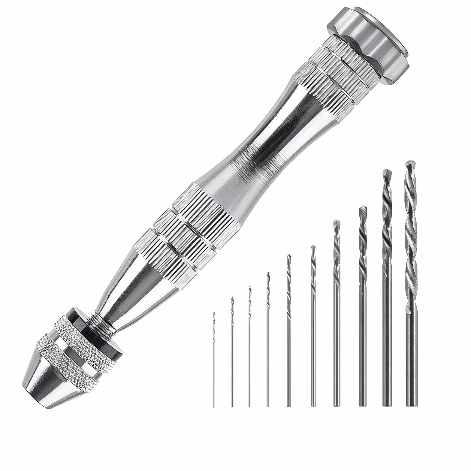 Pin Vise wiertarka ręczna z 10 wiertłami spiralnymi 0,8-3 mm do żywicy epoksydowej