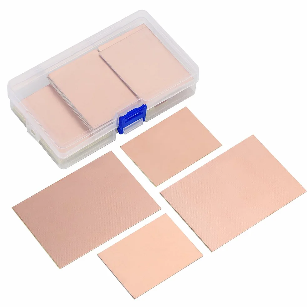 Płytka PCB platerowana miedzią, 20 sztuk, blaszka miedziana DIY, dwustronna, miedziana platerowana i jednostronny laminat, płytka drukowana PCB do zastosowań przemysłowych, lutownic, konserwacji itp.