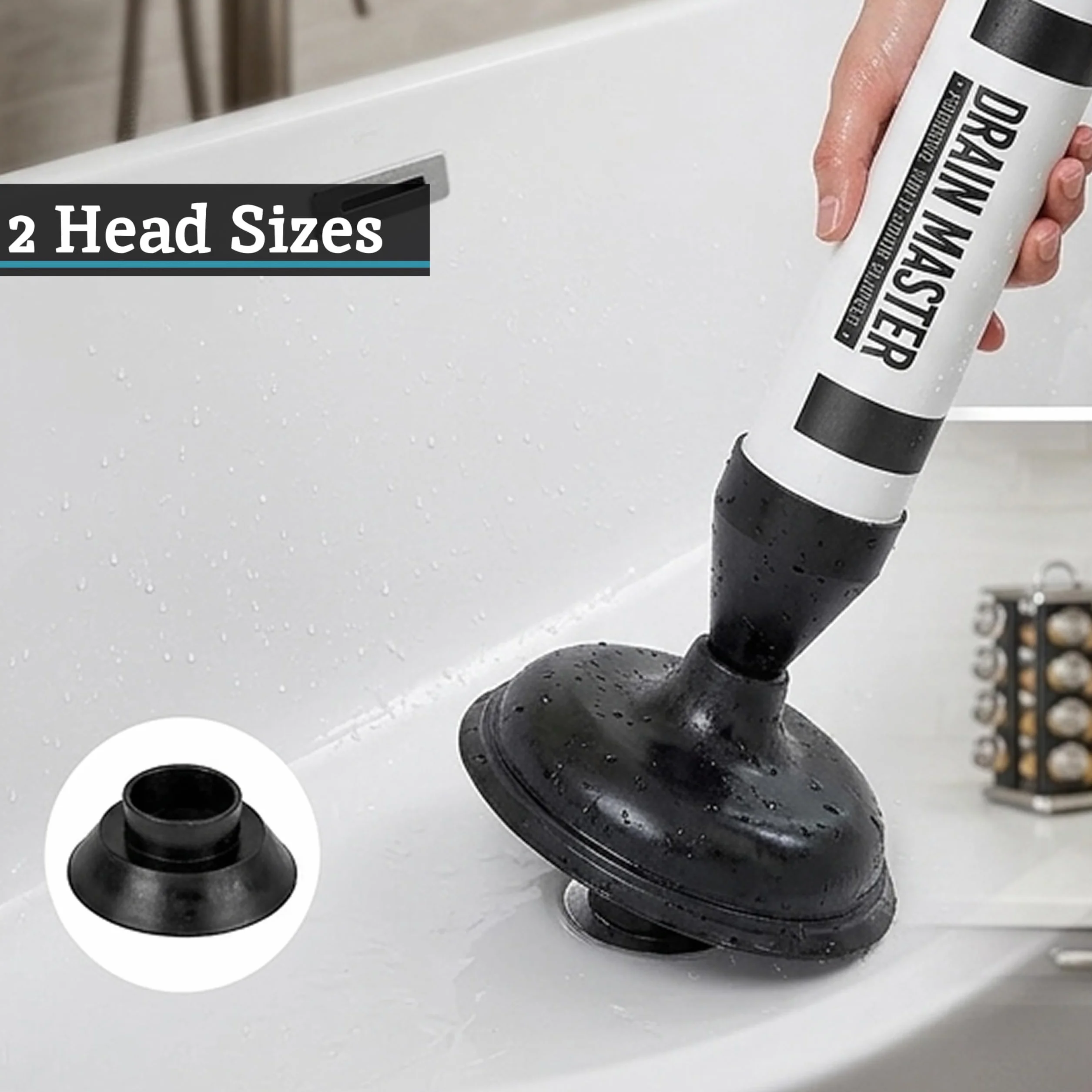 Premier Housewares Multi Plunger Sink Master Sink Plug Toaleta Unblocker Tłok Sitko do zlewu 40 x 6 x 6 cm