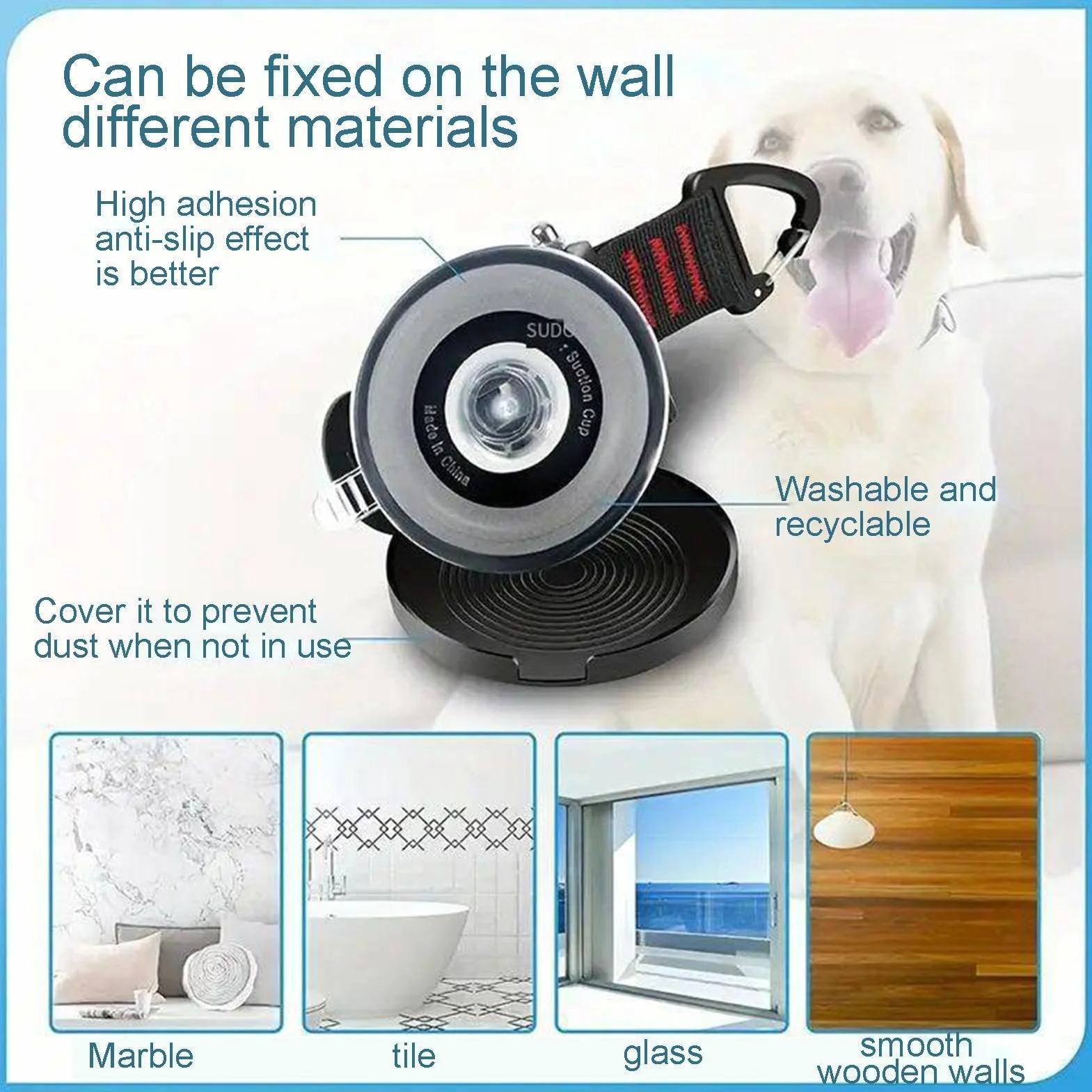 Pies Bathing Tether, Suction Cup Restraint, Grooming Safety Strap, regulowany design bez poślizgu, dla małych średnich psów, lalek, kąpieli, pod prysznic, pielęgnacja domu, kontrola czyszczenia