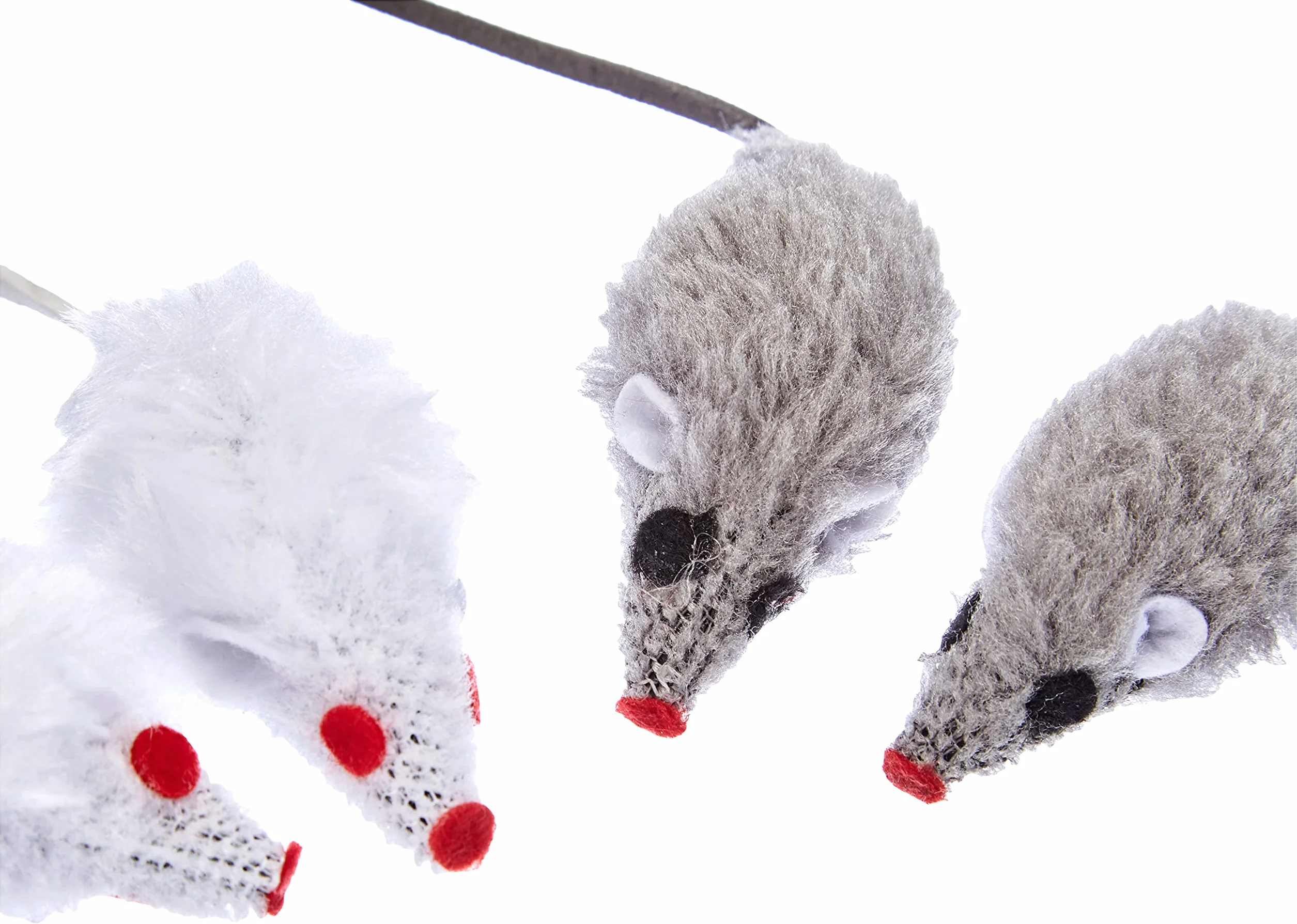 Kerbl Pet 84255 myszka, 4 worki, 5 cm, szary/biały