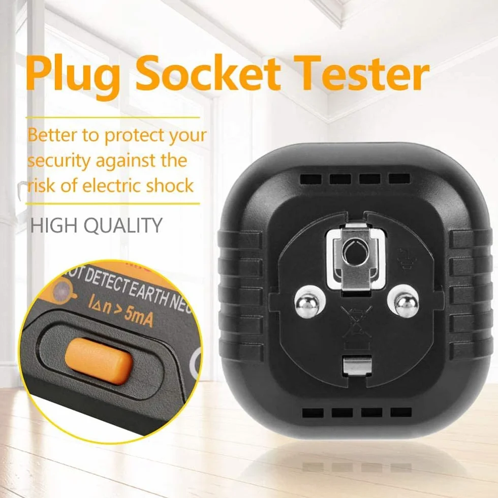 50-60Hz automatische elektrische US-Steckdose Tester für Home PM6860BG / DR/ER mit RCD-Testfunktion(EU Plug)