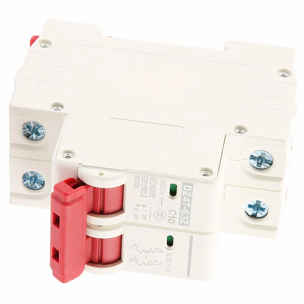 2P DC 500V 10A przerywacz MCB wyłącznik nadprądowy DZ47-63Z-2P (10A)
