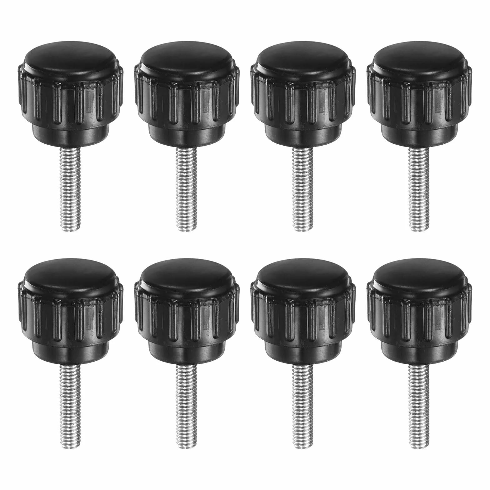 QUARKZMAN 8 sztuk śrub radełkowanych z gwintem M3 x 14 mm, śruba z łbem okrągłym, śruba z uchwytem okrągłym, śruby zaciskowe, 14 mm, guziki ręczne, śruby kciukowe, śruba napinająca do maszyn