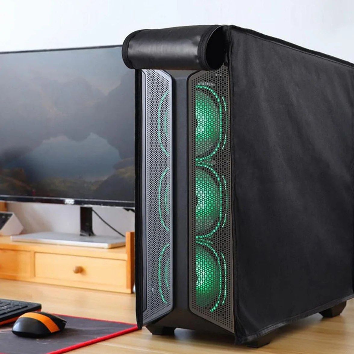 PC Computer CPU Dust Cover wodoodporna obudowa ochronna Mid-Tower 62x26x52cm