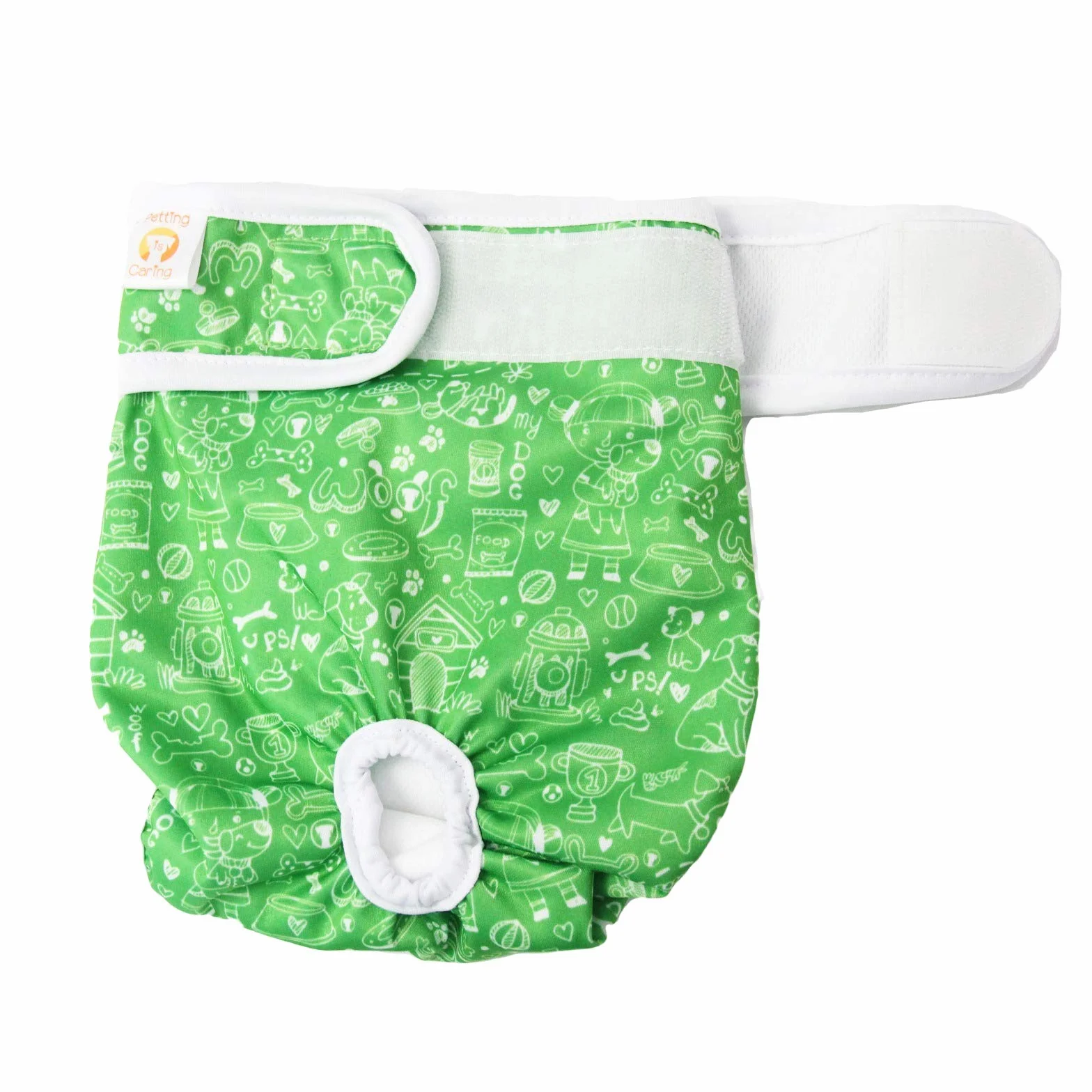 Dog Washable Diapers & Reusable by PETTING IS CARING - Female Dog Diapers Materials Durable Machine Washable Simple Solution for Pets Incontinence Long Travels Pants - 3 Pack Set (L, NEW DESING)