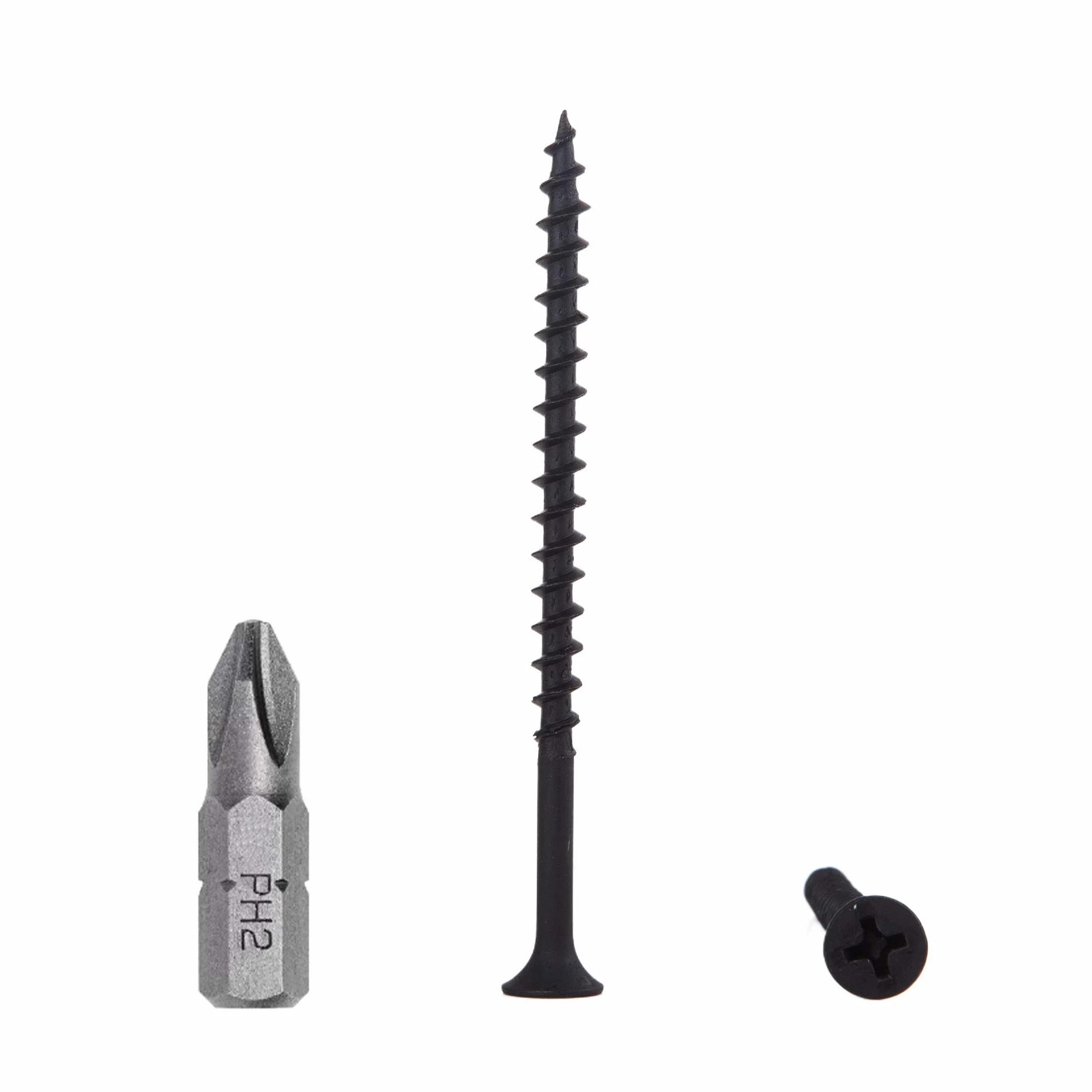 (300 sztuk) czarne fosforanowe, stal węglowa 4,2 x 70 mm wkręty do drewna, śruby do płyt gipsowo-kartonowych, uchwyty do płyt wiórowych, Philips Bugle Head (300, 4,2 x 70 mm)