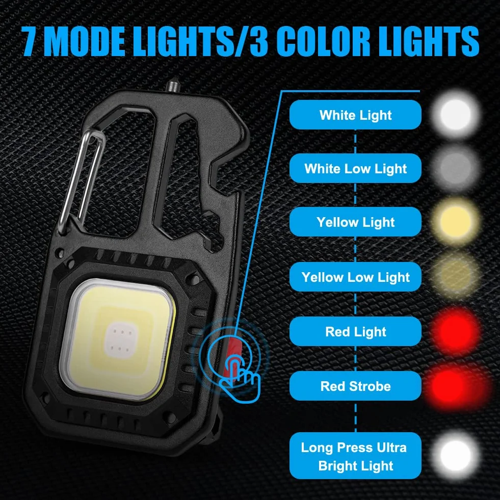 flintronic Mini latarki inspekcyjne, 800 lumenów LED, naładowalna latarka robocza, 7 trybów, latarka mechaniczna, przenośna latarka robocza, małe latarki wodoodporne do napraw campingowych, zestaw