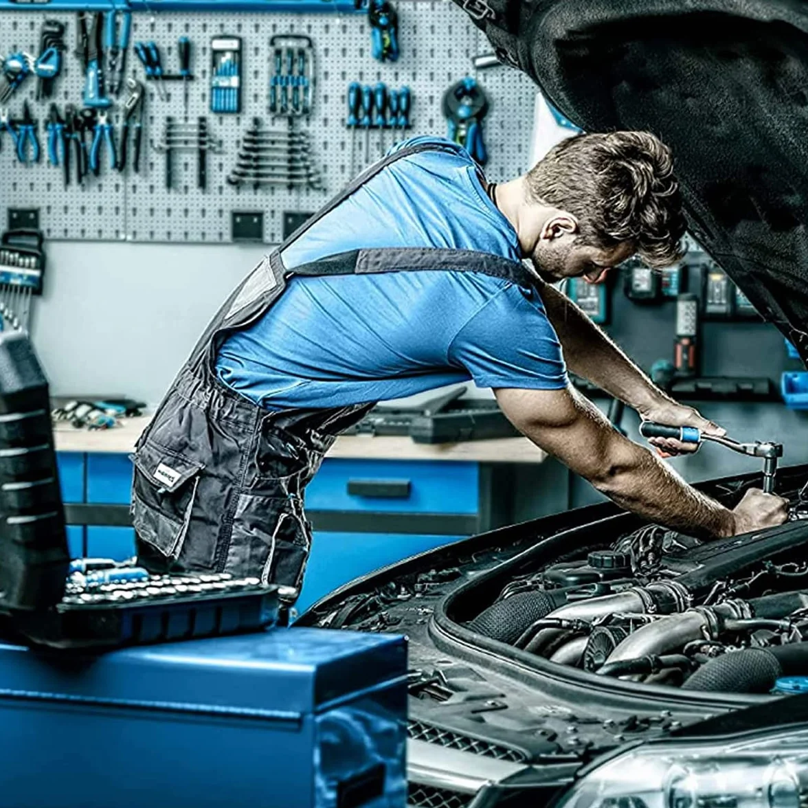 HÖGERT TECHNIK Zestaw narzędzi 1/4" klucze nasadowe bity akcesoria stal stopowa CrV kuta matrycowo mechanizm zapadkowy 72 klamki blokujące HT1R416 46-częściowy
