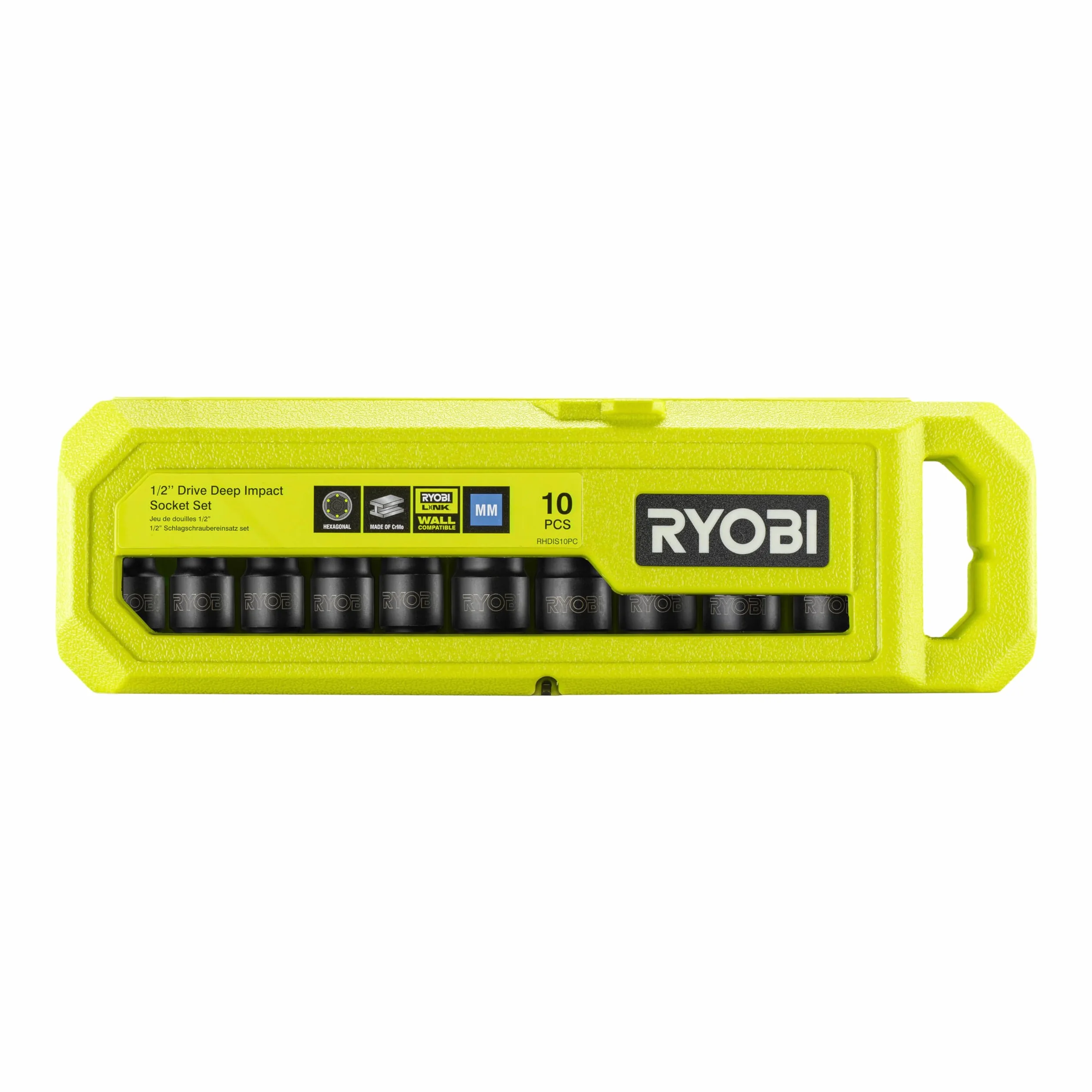 RYOBI Nasadki sześciokątne 1/2" (17, 19, 21 mm) - RHDIS10PC