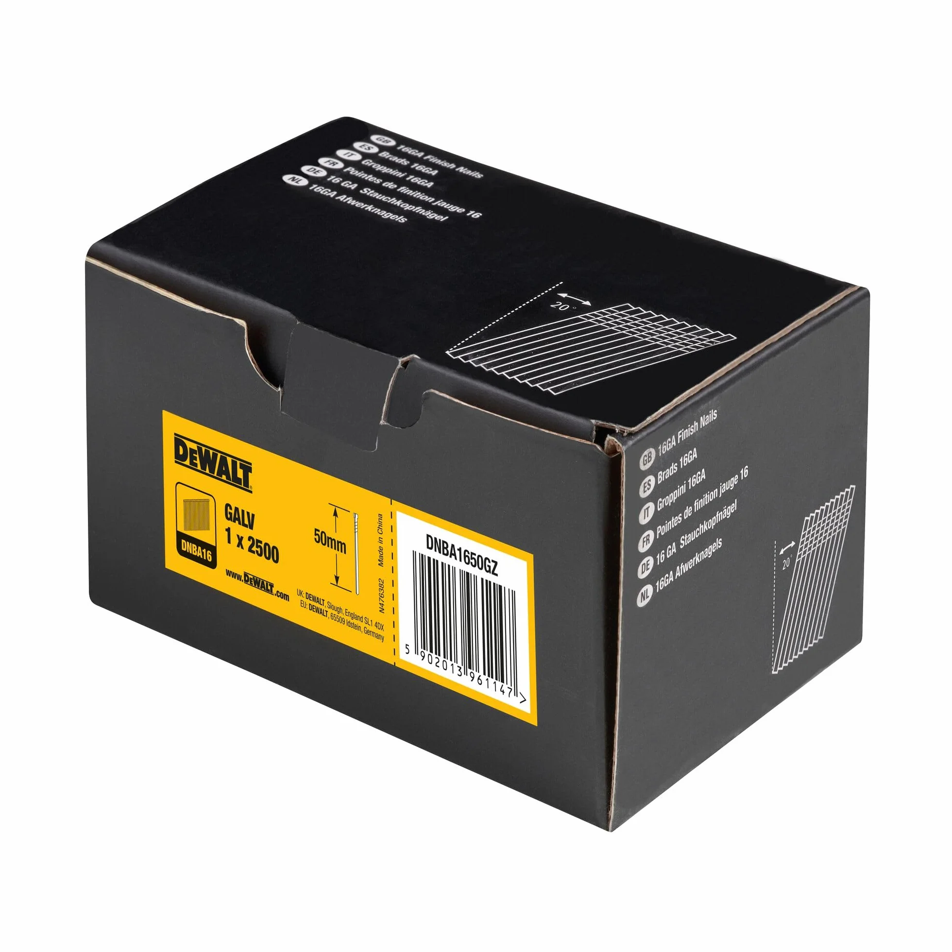 DEWALT Skrzynka 2500 clavos 50mm 18V do clavadora