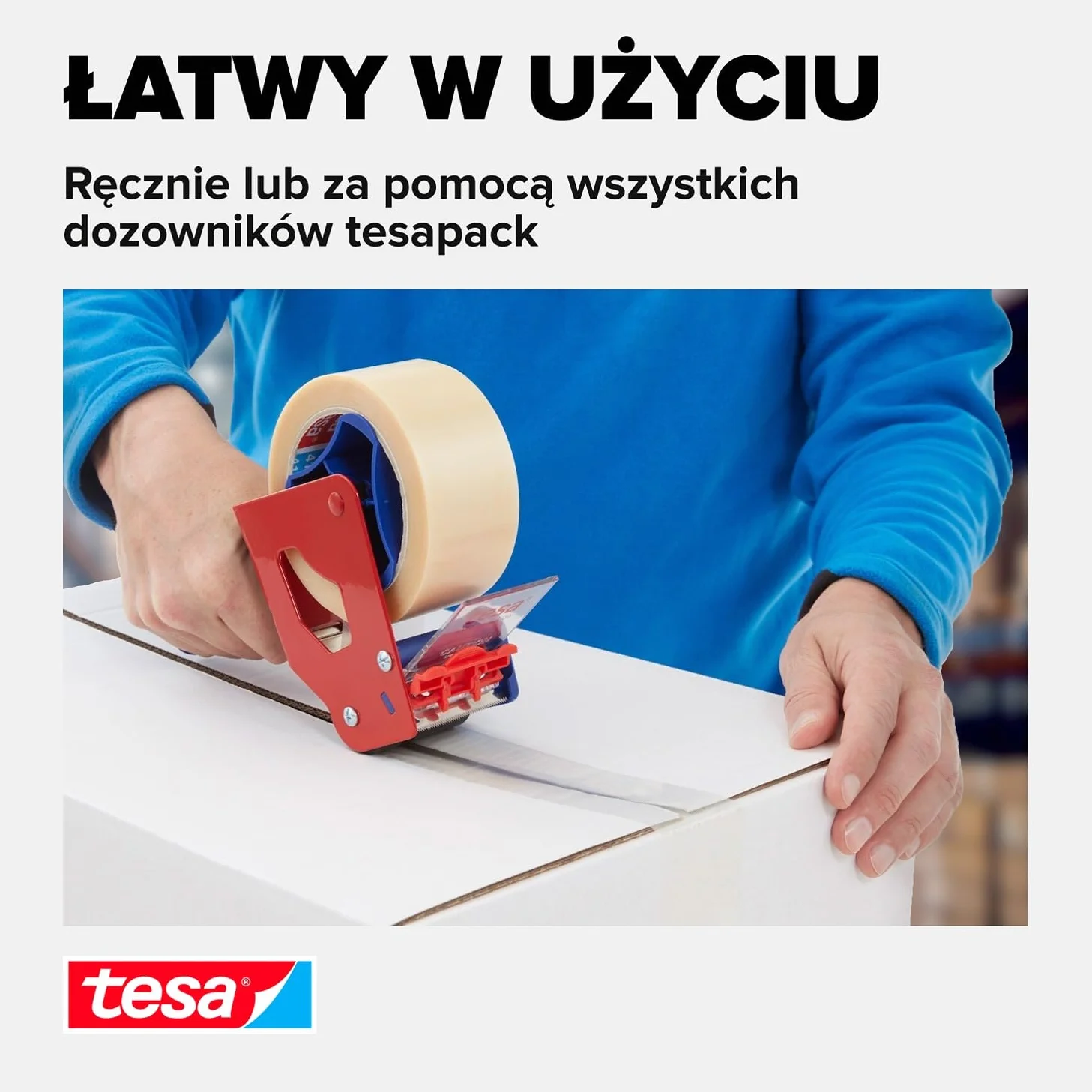 tesapack Taśma do Pakowania, Zestaw Samoprzylepnych Taśm Pakunkowych, 6 Rolek, Ciche Rozwijanie, do Zaklejania Lekkich Paczek, 66 m x 50 mm, Przezroczyste