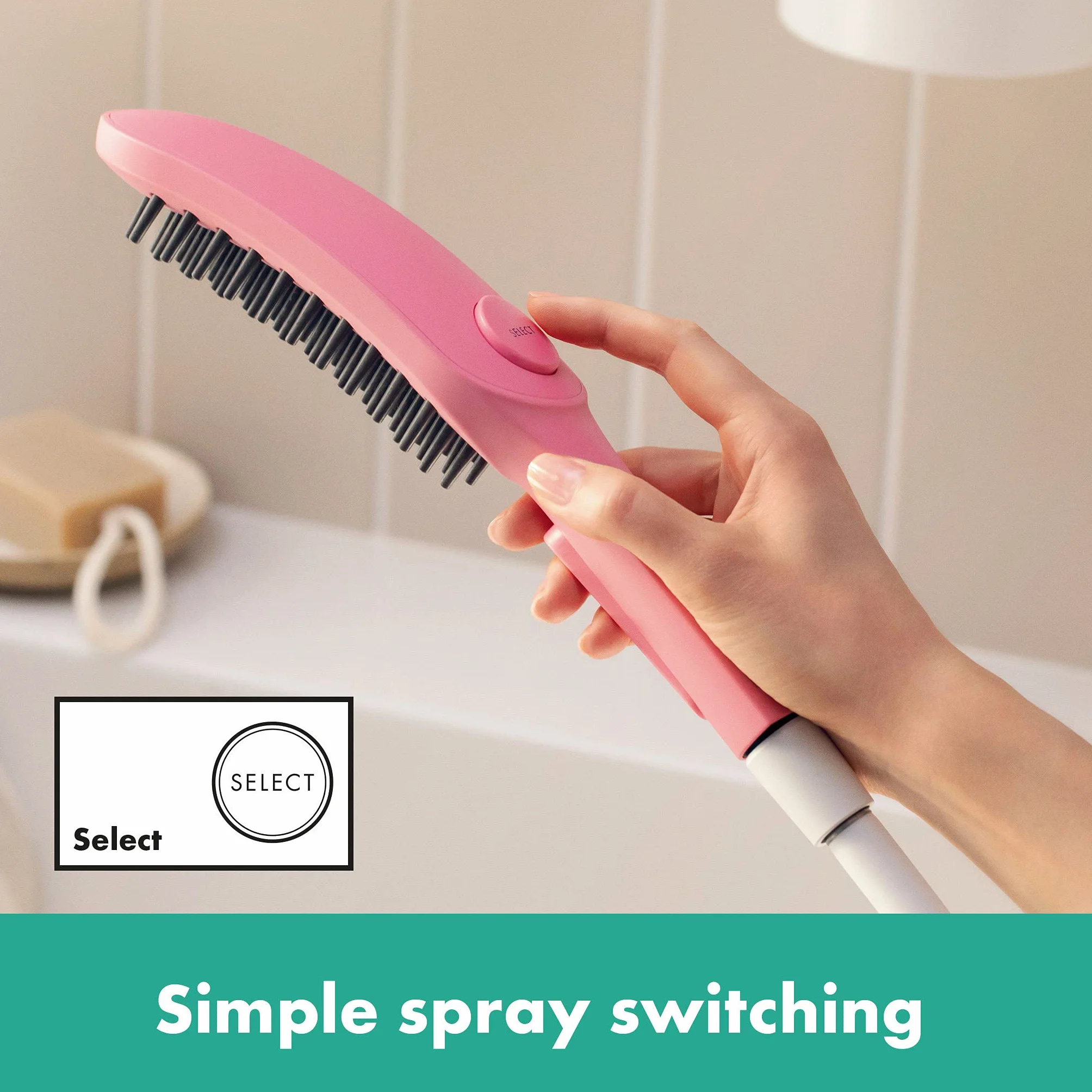 hansgrohe DogShower Główka prysznicowa dla psów 150 3jet z masującymi dyszami Pink, 26640560