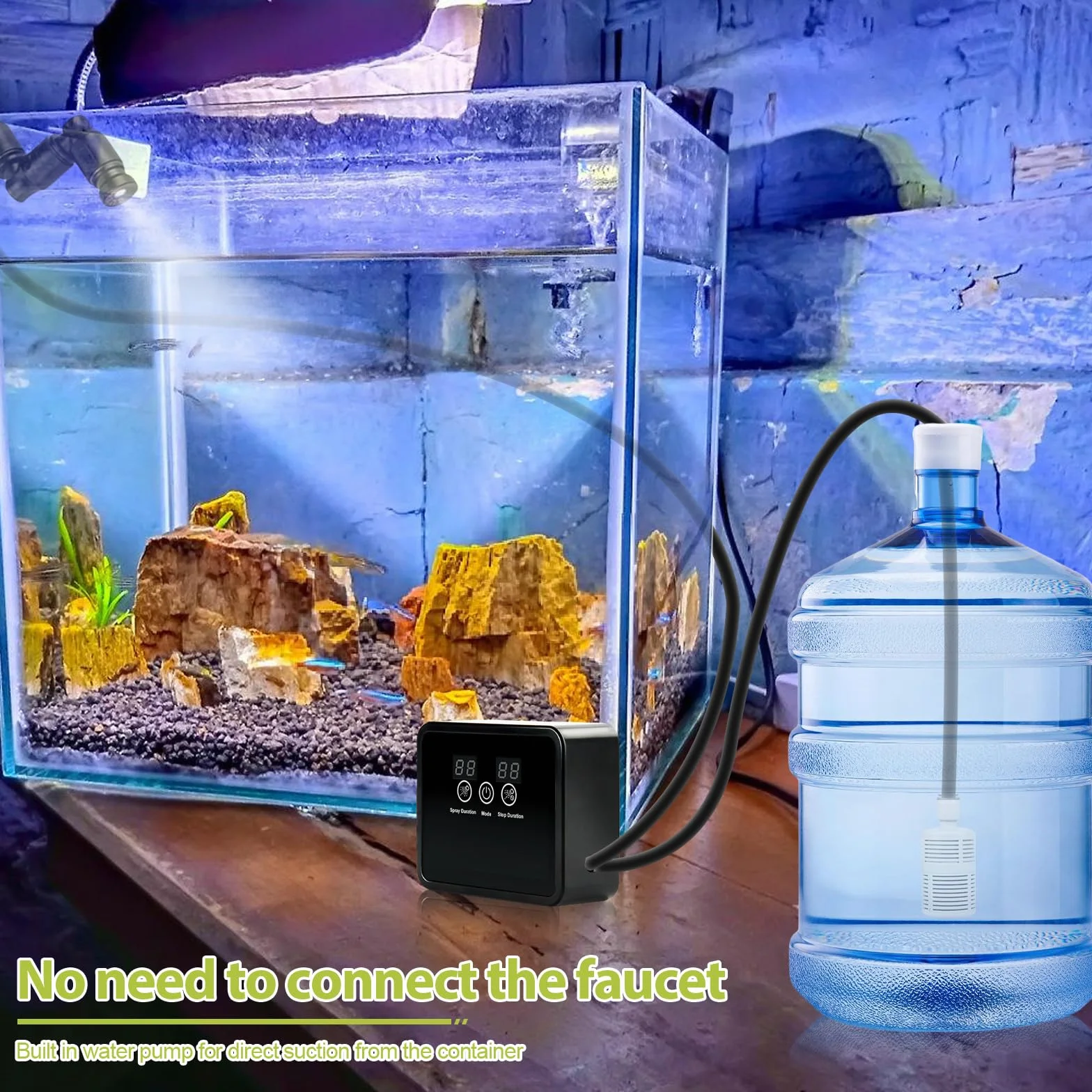 Vegena Inteligentny system mgiełki, automatyczny rozpylacz, nawilżacz powietrza dla gadów, terrariów, mgły, nebulizator do płazów, gadów, kwiatów, kwiatów