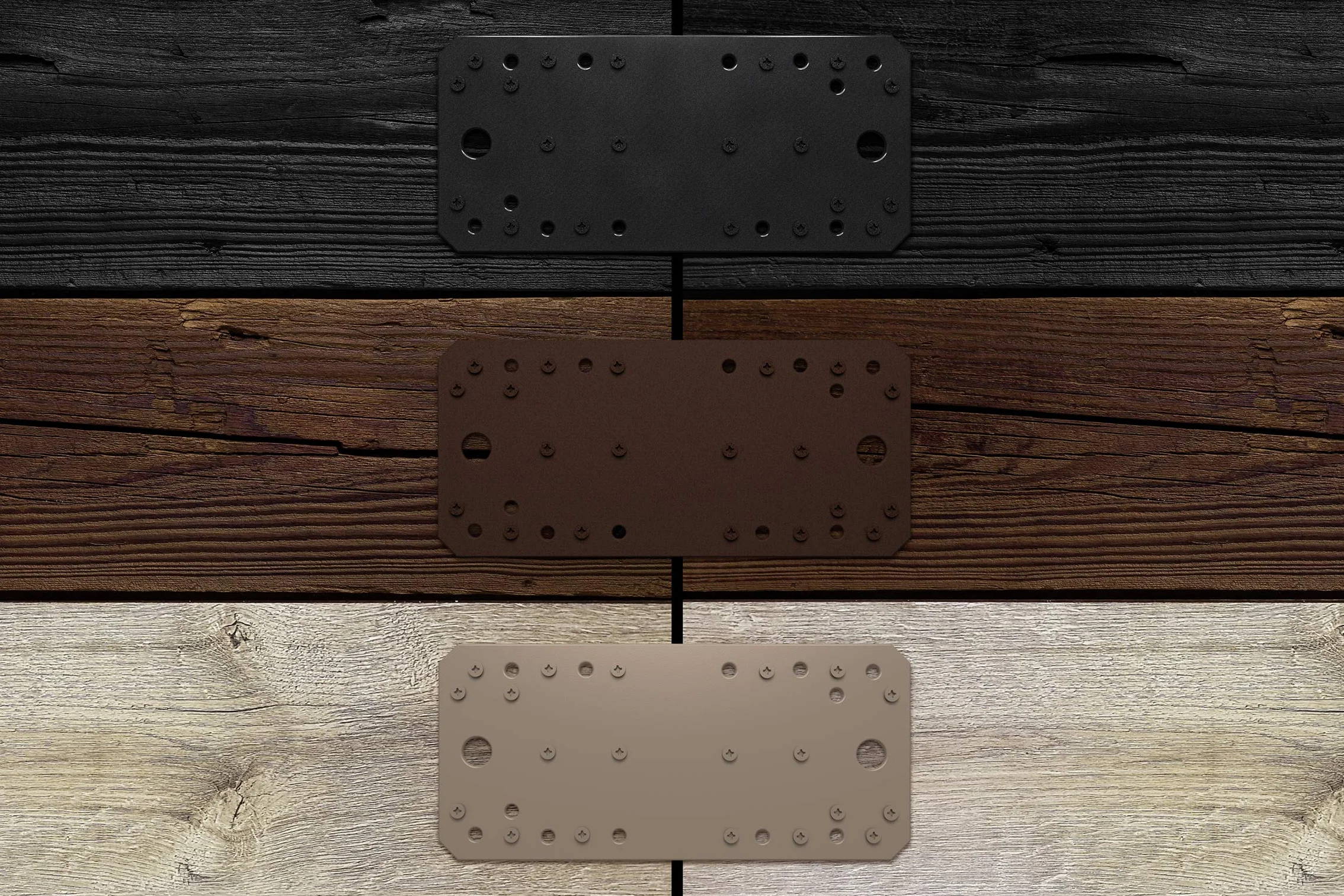 Alberts DURAVIS® złącze płaskie czarny diament powlekany dupleksem 133 x 55 x 2,5 mm