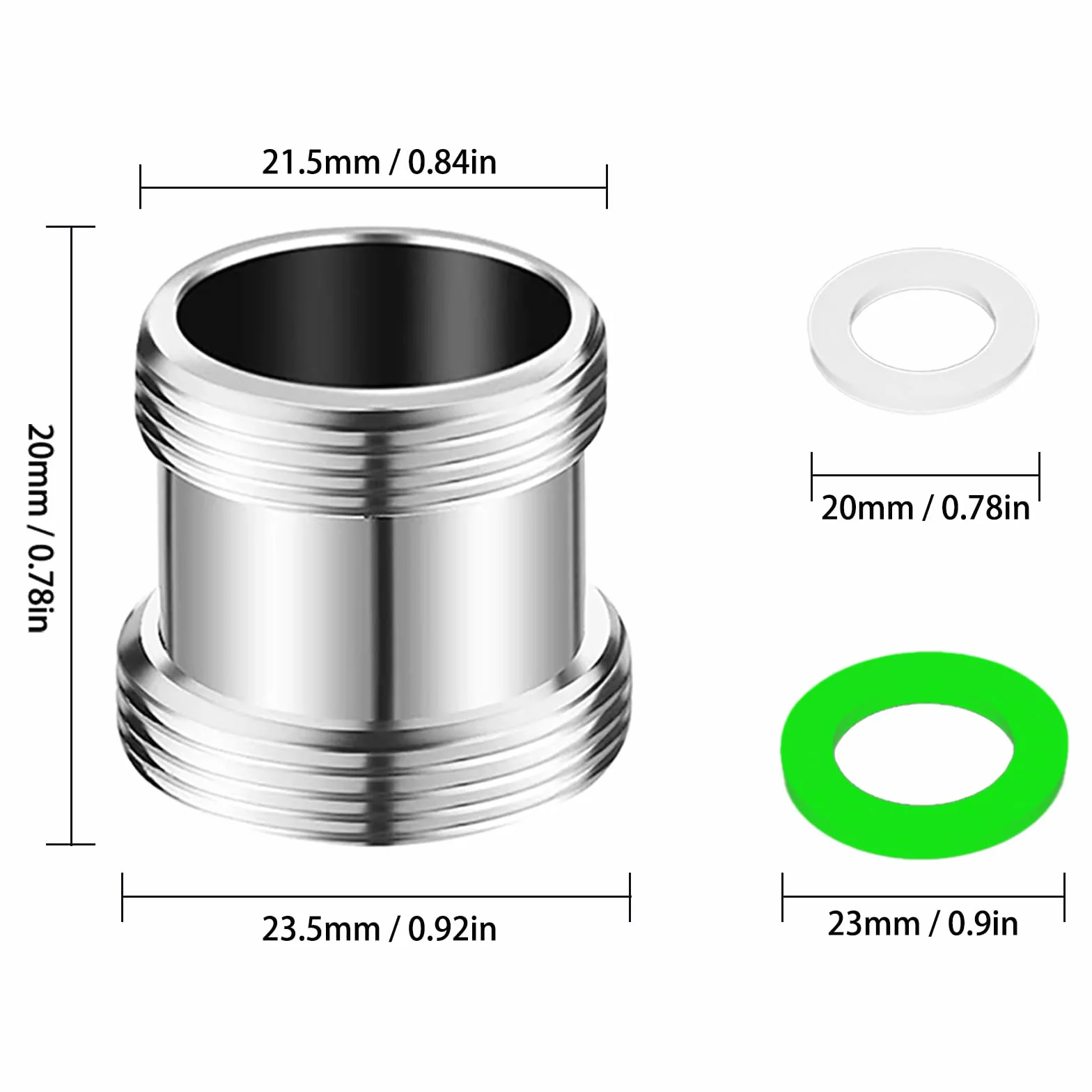 M22 na M224 mosiężny adapter do kranu, nasadka kranu do umywalki, filtr wody napowietrzacz 2 sztuki