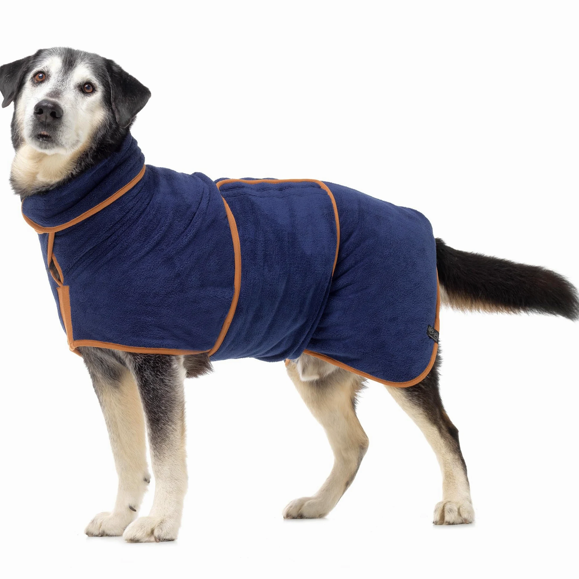 Lucky Paws® Płaszcz dla psa w Wielkiej Brytanii, dwuwarstwowy szlafrok do suszenia w ciągu kilku minut, super chłonny ręcznik dla psa i ultramiękki szlafrok dla psa w jednym luksusowym ręczniku dla