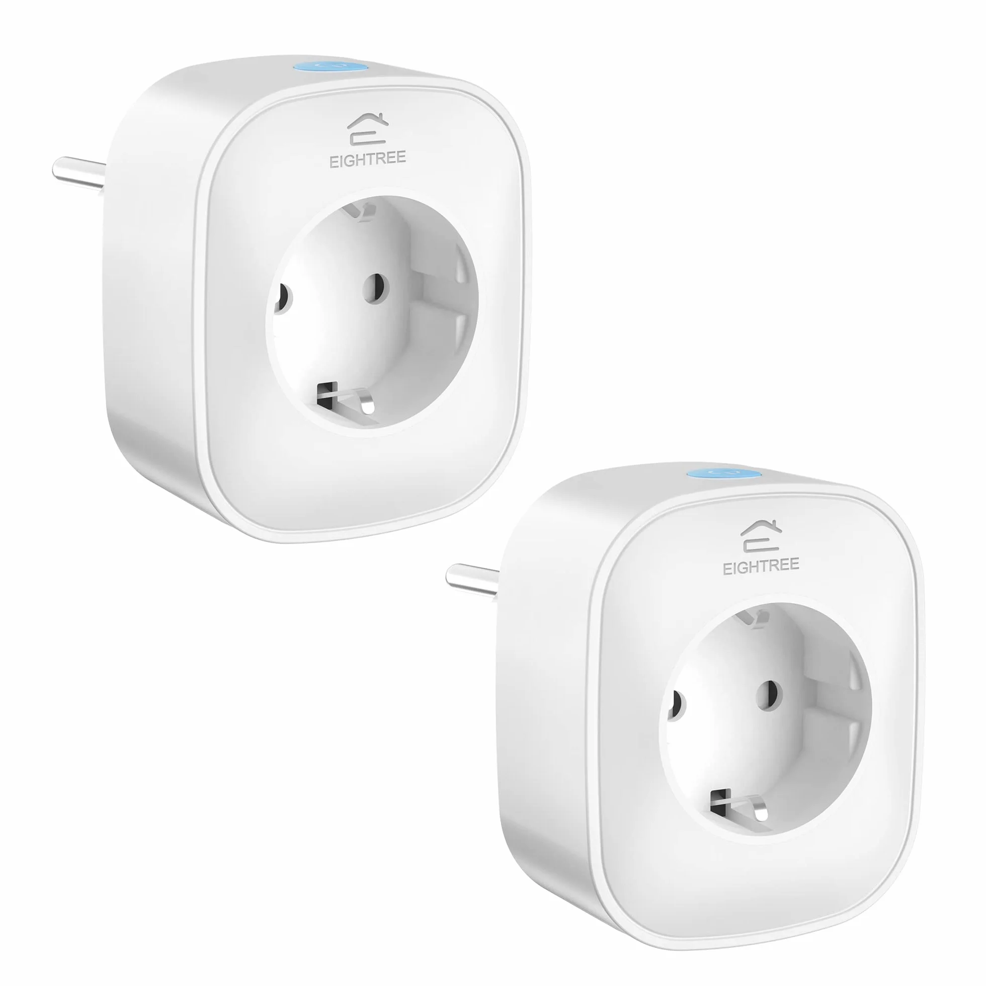 Inteligentne gniazdko Wi-Fi z pomiarem prądu, 2 sztuki w zestawie, Smart Home Wi-Fi, dodatki do Alexa, harmonogram, zdalny dostęp, współpraca z Alexa, Google Home, SmartThings, tylko 2,4 G WLAN, 16 A