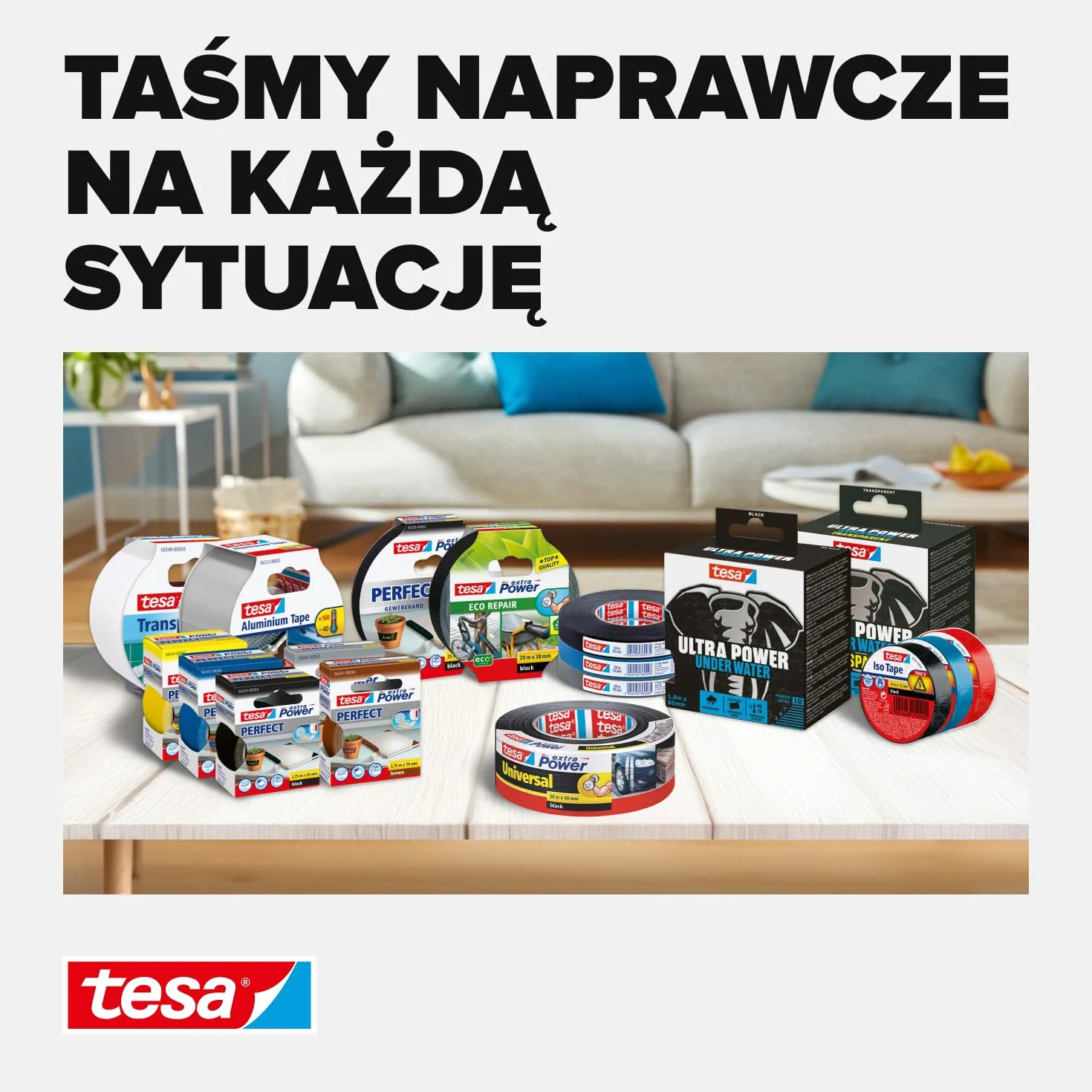 tesa extra Power uniwersalna taśma dwustronna - bardzo mocna taśma samoprzylepna - uniwersalna taśma dwustronna do napraw, mocowania, uszczelniania i nie tylko - szara - 1 rolka - 30 m x 50 mm