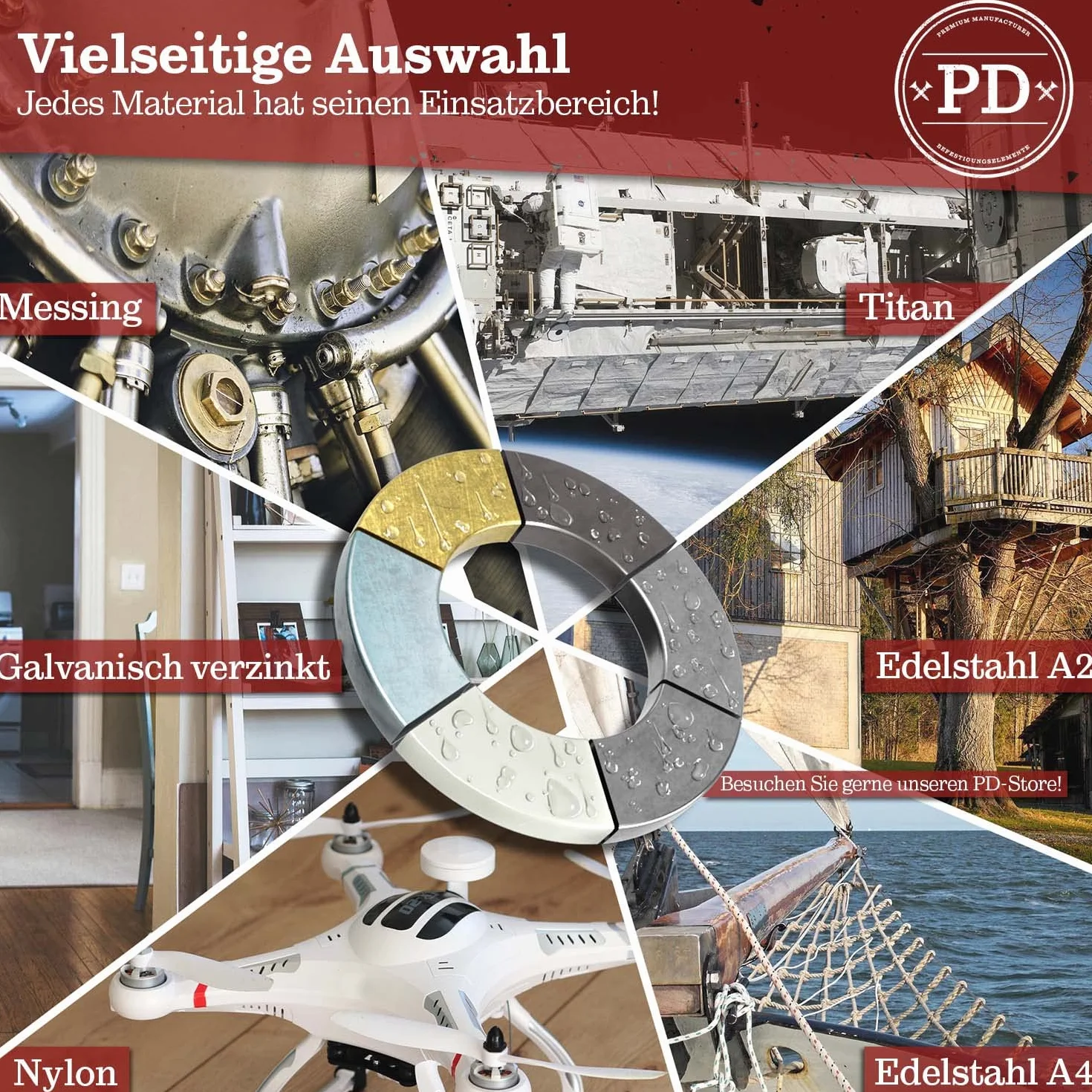 PD® Podkładki z tworzywa sztucznego M12 (DIN 125 kształt A/ISO 7089) | wysokiej jakości podkładki nylonowe PA | tarcze z tworzywa sztucznego poliamidowe o małej średnicy zewnętrznej | 10 sztuk