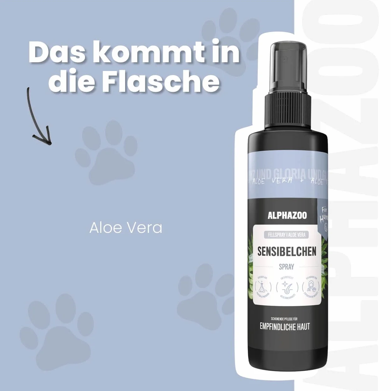 Alphazoo Sensibelchen spray do sierści dla psów 250 ml – delikatna pielęgnacja dla wrażliwych psów, ułatwia czesanie