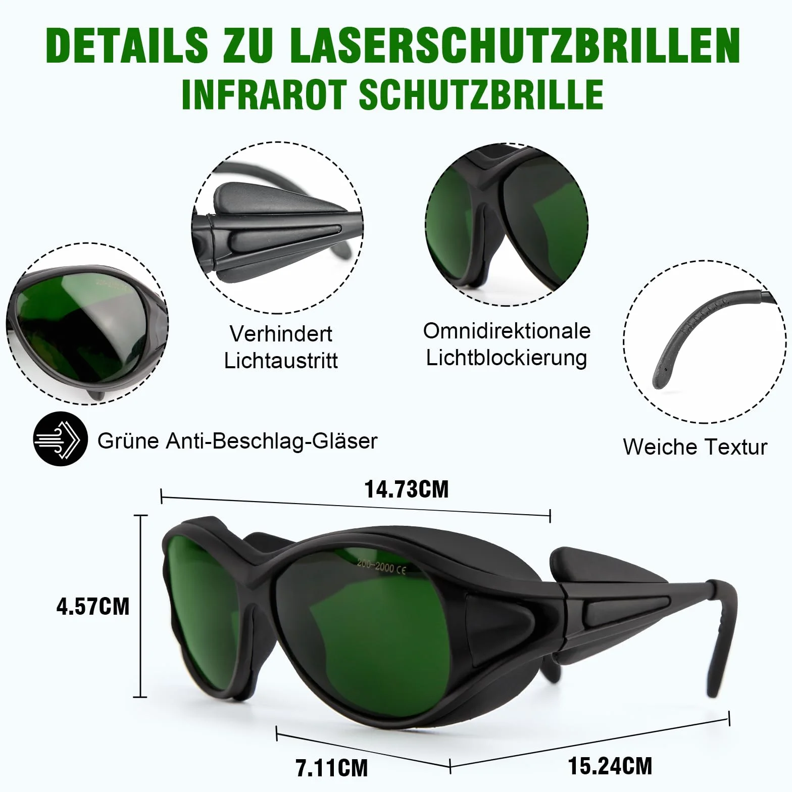 Okulary ochronne IPL 200NM-2000NM do laserowego usuwania włosów HPL/IPL UV