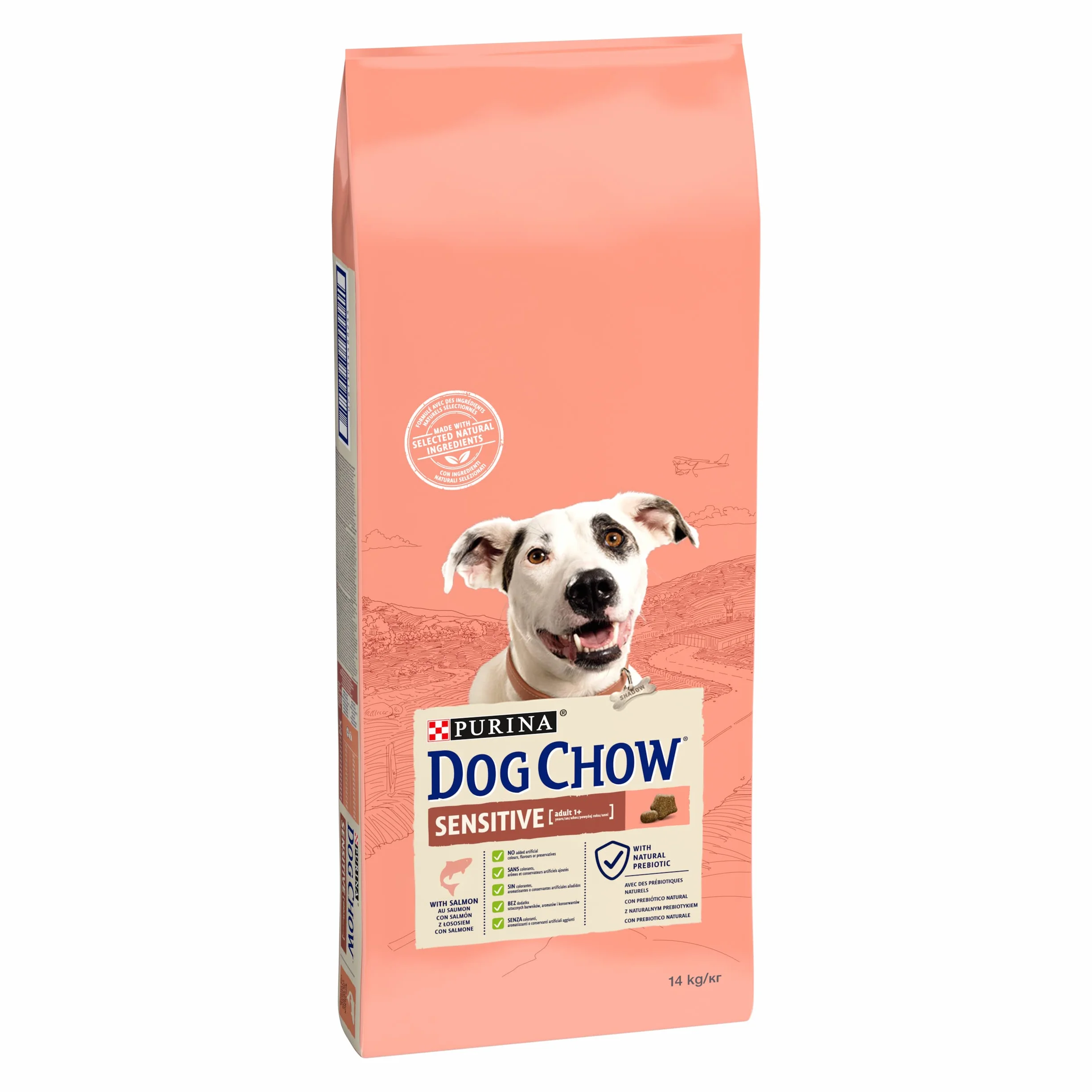 DOG CHOW Wrażliwe karma dla psów z łososiem 14 kg