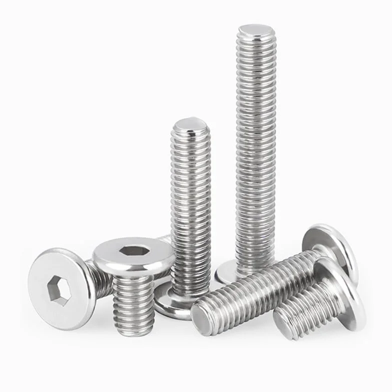 M5 x 8mm 50 Pcs Sześciokąt wewnętrzny Ekstra cienki Śruby z łbem płaskim Stal nierdzewna 304 Niski profil Komputer Śruby maszynowe