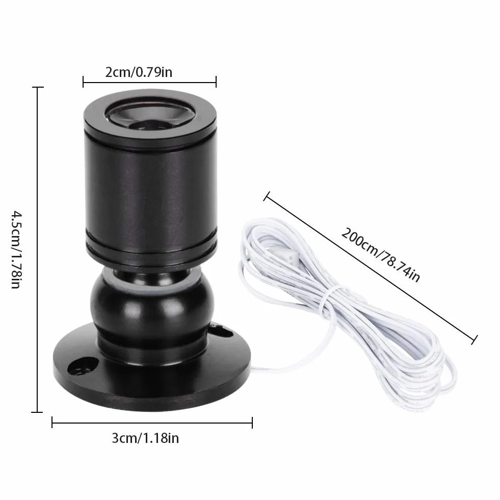 Midore Małe reflektory LED, 6 sztuk, 2 W, obracane o 360°, 230 V, aluminium, mini reflektor punktowy LED do szafy, korytarza, galerii, sklepów, szafek na biżuterię
