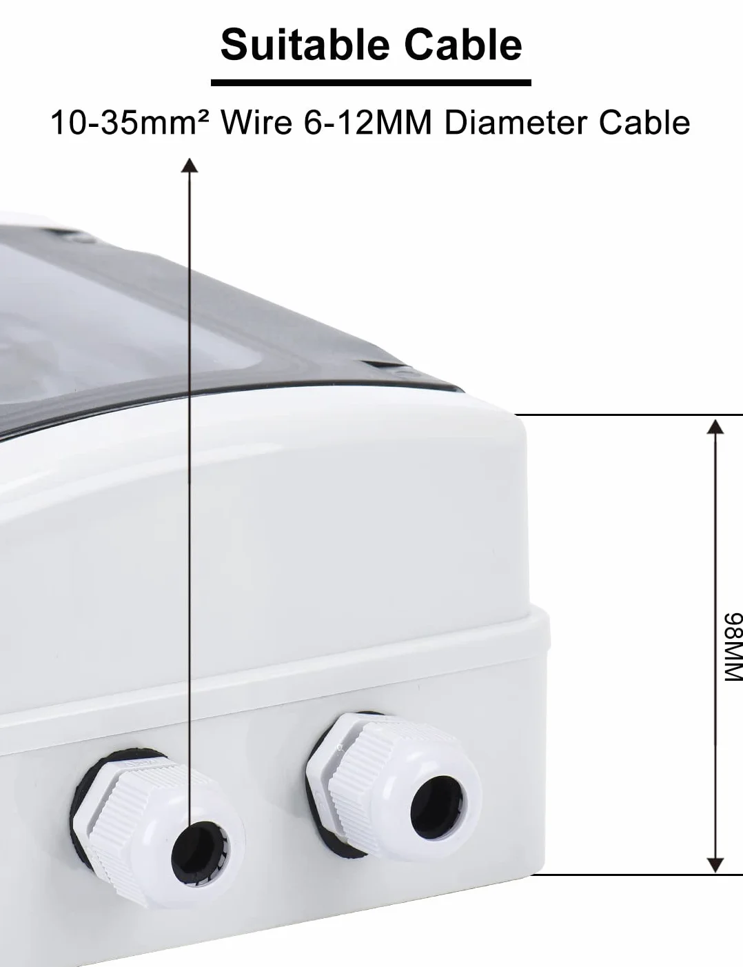 DIHOOL Wyłącznik nadprądowy DC 12V PV Solar urządzenie bezpiecznikowe DC 120A, 2-biegunowy (DC12V-DC400V lub AC110-400V) z wodoszczelną obudową IP65