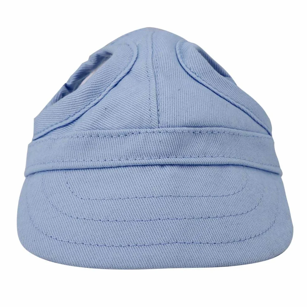 Czapka bejsbolowa dla psa i kota, czapka outdoorowa, Sunbonnet, regulowane paski, na lato, podróż, kapelusz sportowy, opakowanie wielokrotnego użytku, socialme-eu(S-Blau)