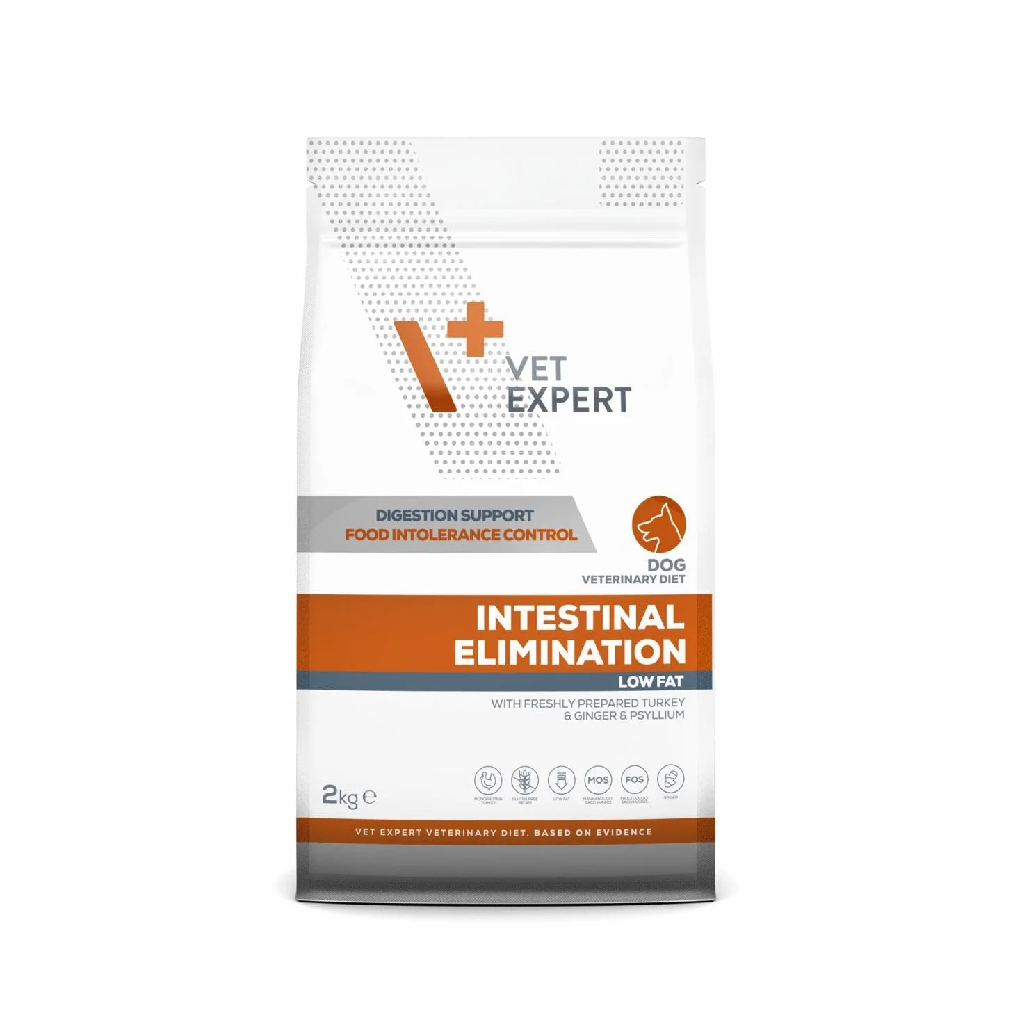 VET EXPERT INTESTINAL ELIMINATION DOG 2 kg - sucha karma weterynaryjna dla psów z zaburzeniami trawienia i wchłaniania oraz dieta eliminacyjna