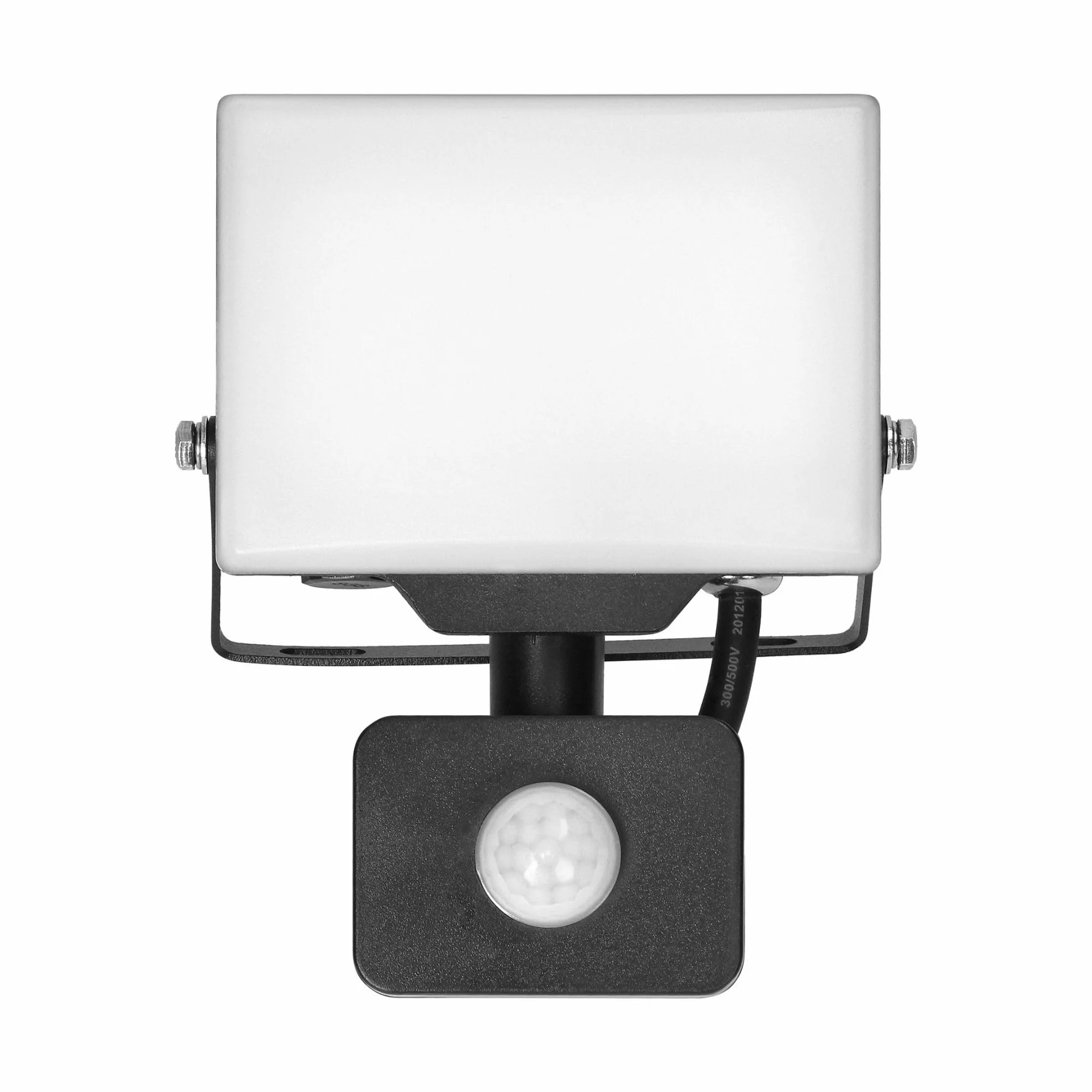 Naświetlacz Led z Czujnikiem Ruchu 4000K Aluminium + Poliwęglan Lampa Ścienna LED z Czujnikiem Ruchu IP44 (20W 1600lm)
